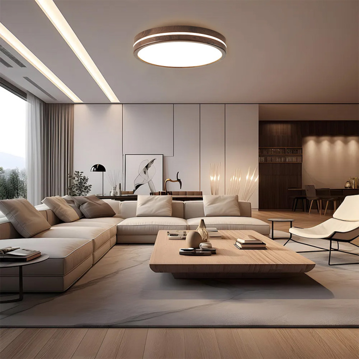 Zoulon Houten Japandi Plafondlamp