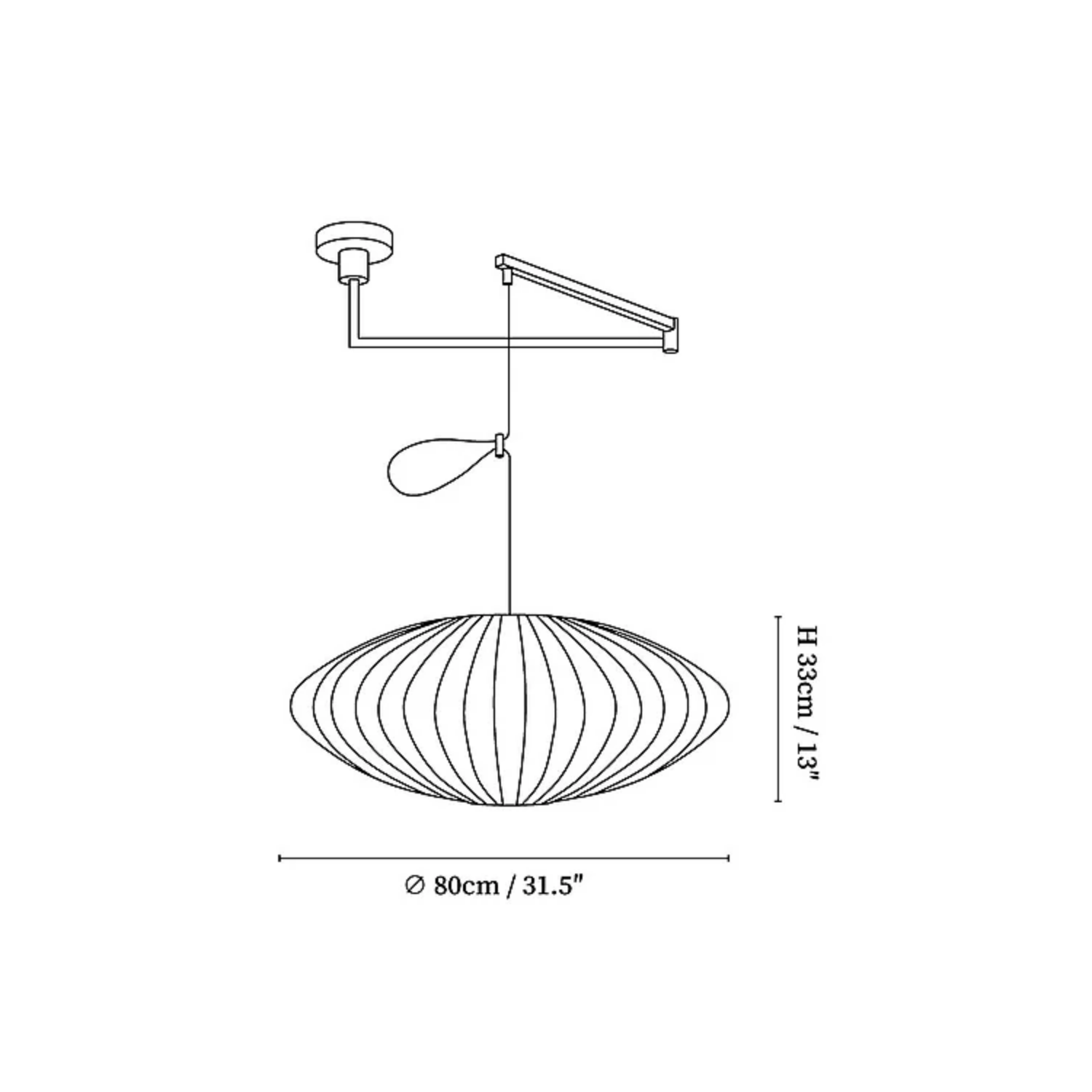Nelson Swing Arm Hanglamp