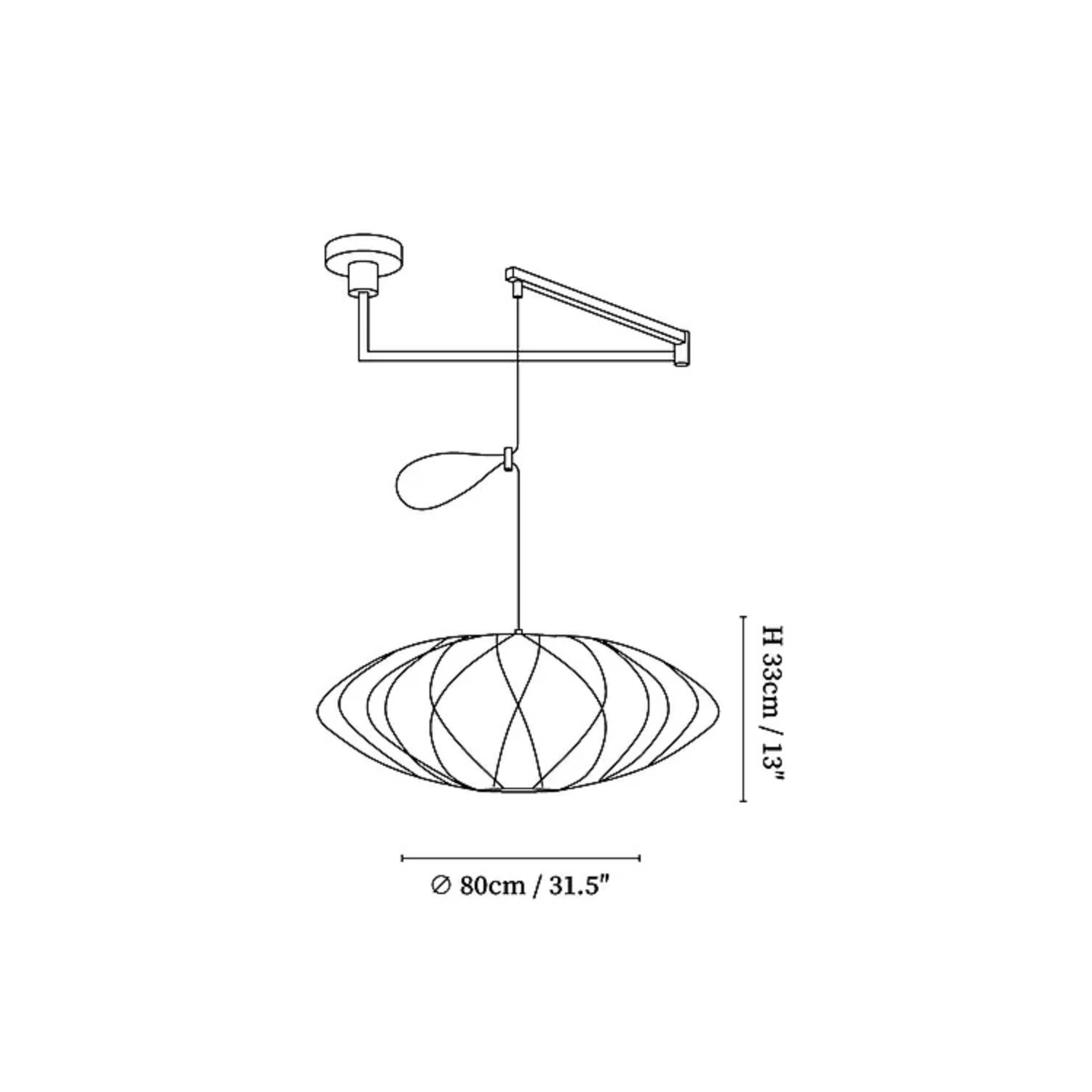 Nelson Swing Arm Hanglamp