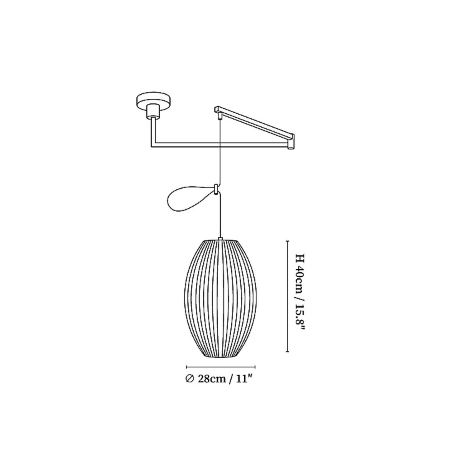 Nelson Swing Arm Hanglamp
