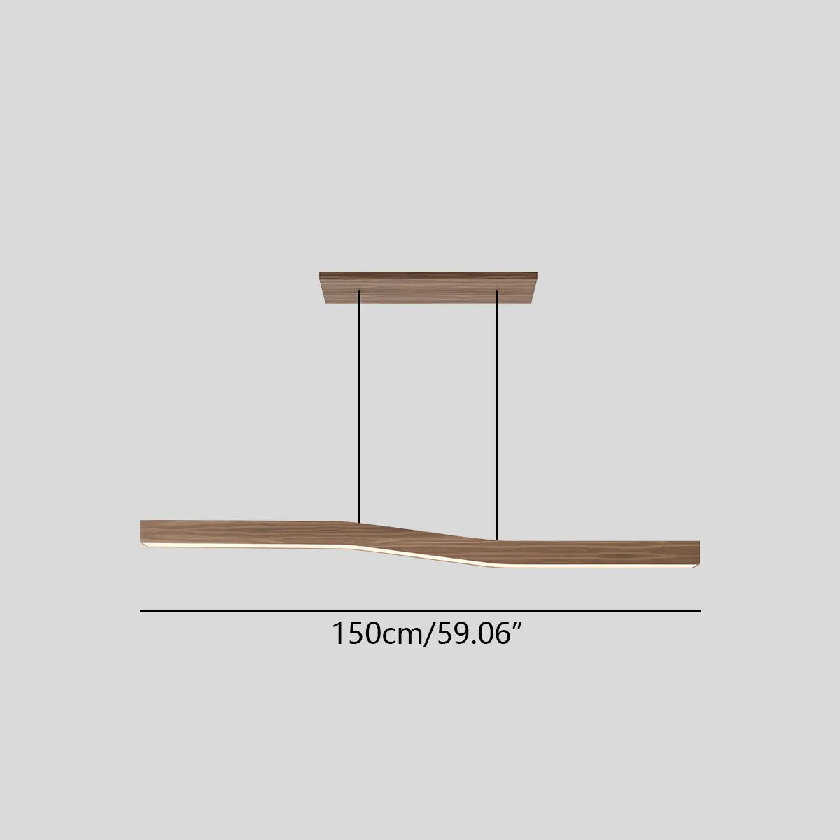 Waveline Houten Japandi Hanglamp
