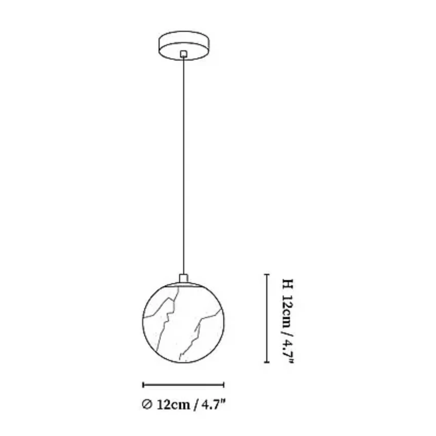 Melusia Albasten Hanglamp