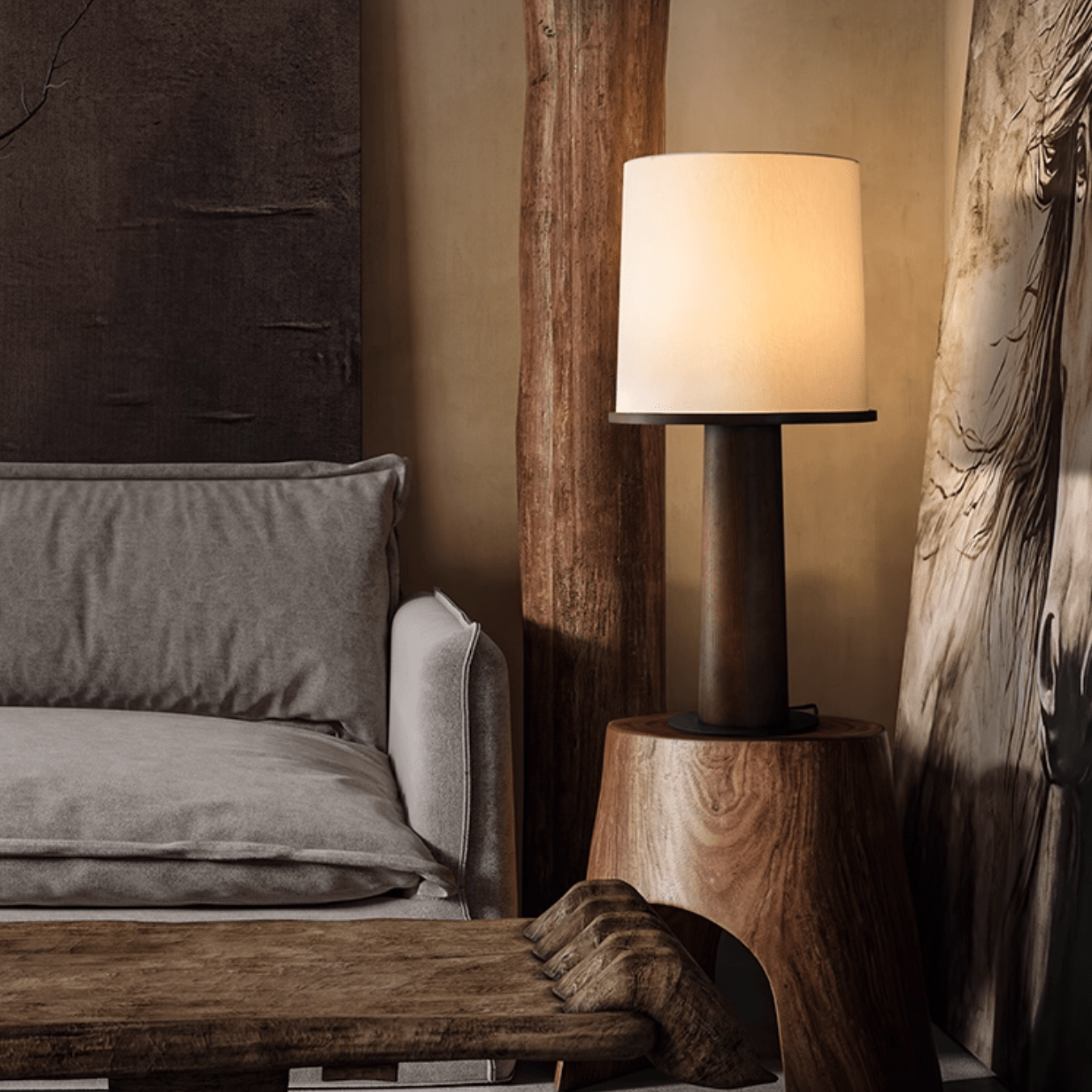 Teza Houten Tafellamp