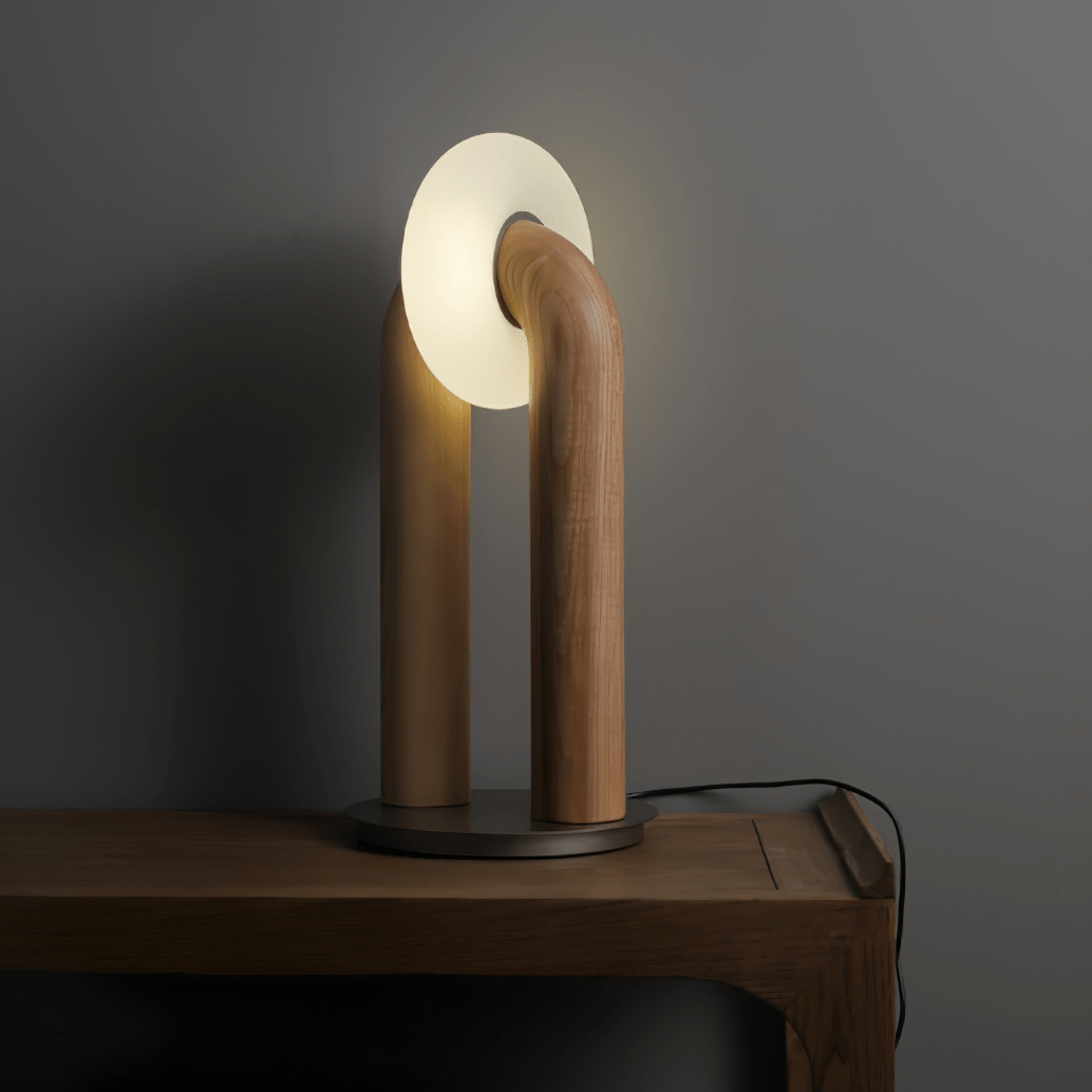 Disc Houten Tafellamp