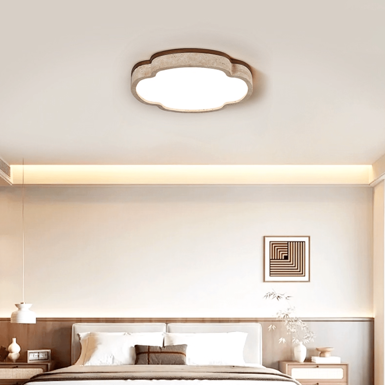 Couzo Travertijnen Wolkvorm Plafondlamp
