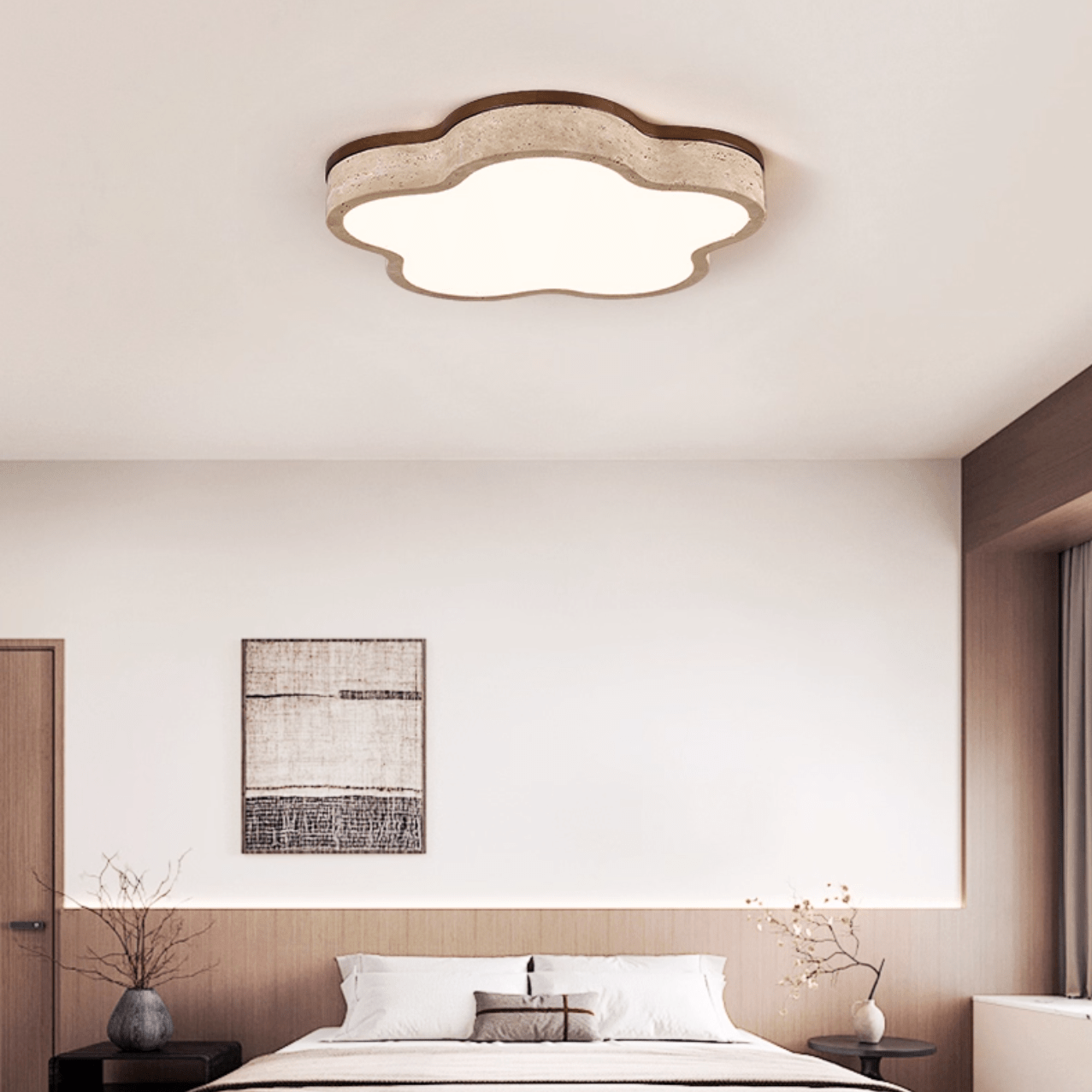 Stervorm Travertijnen Plafondlamp