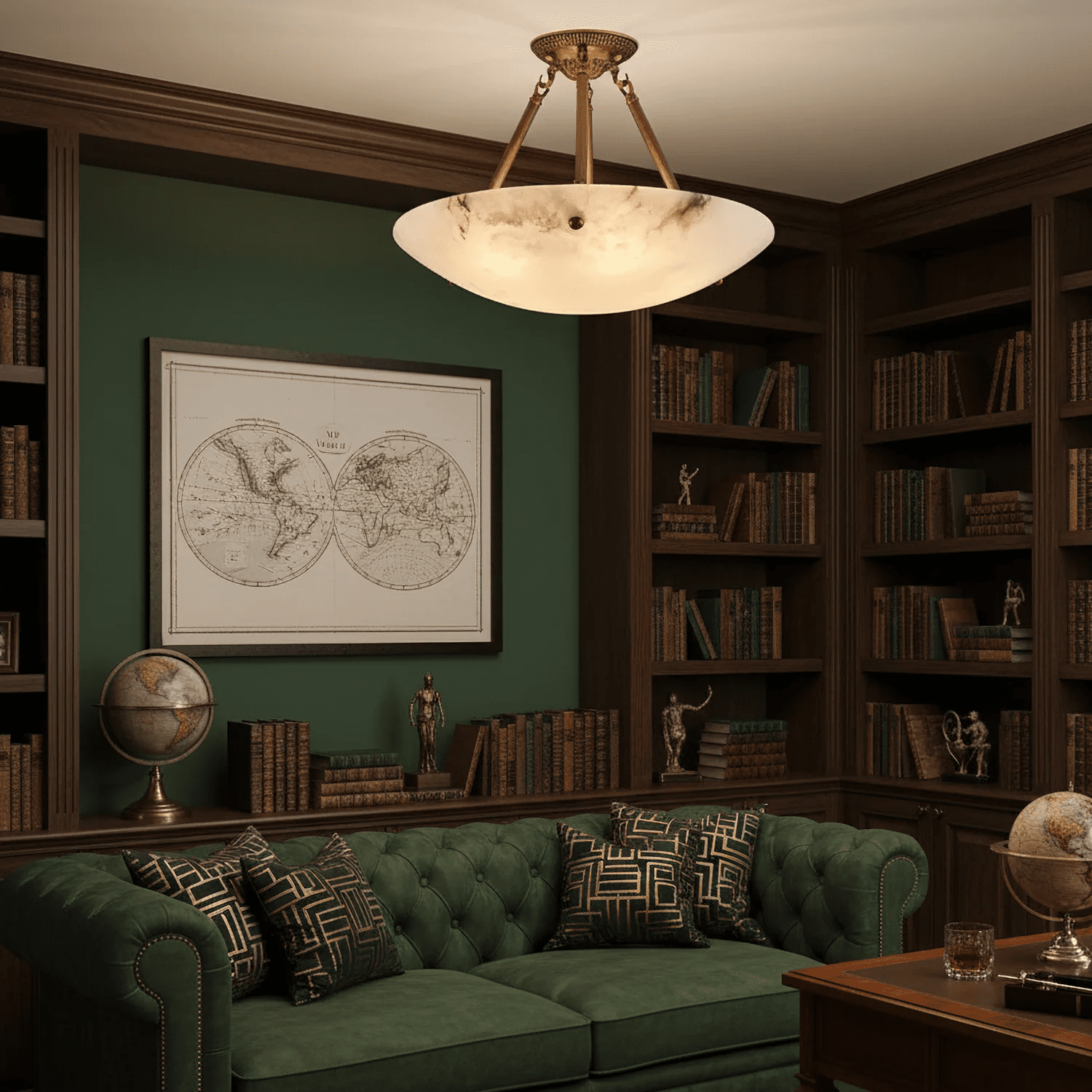 Lyrecos Flat Albasten Plafondlamp