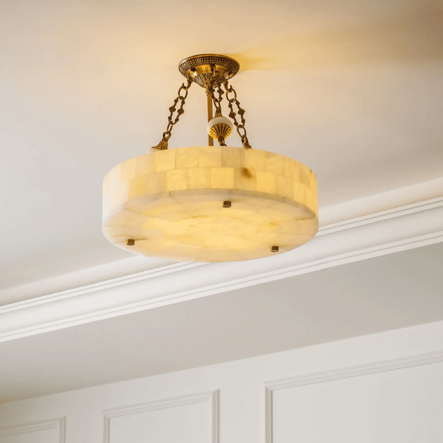 Torezy Flat Albasten Plafondlamp