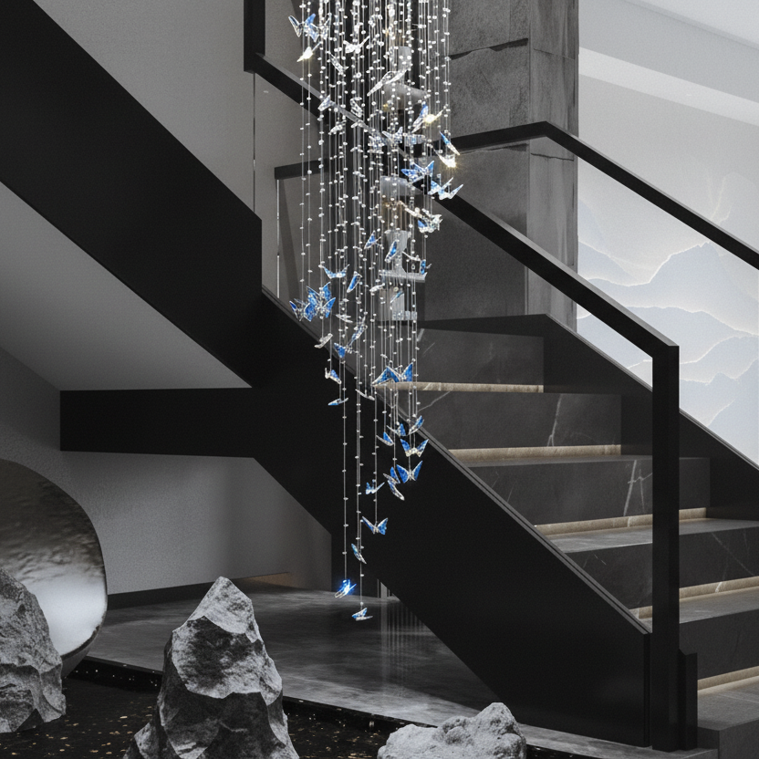 Kristallen Vlinders Hanglamp