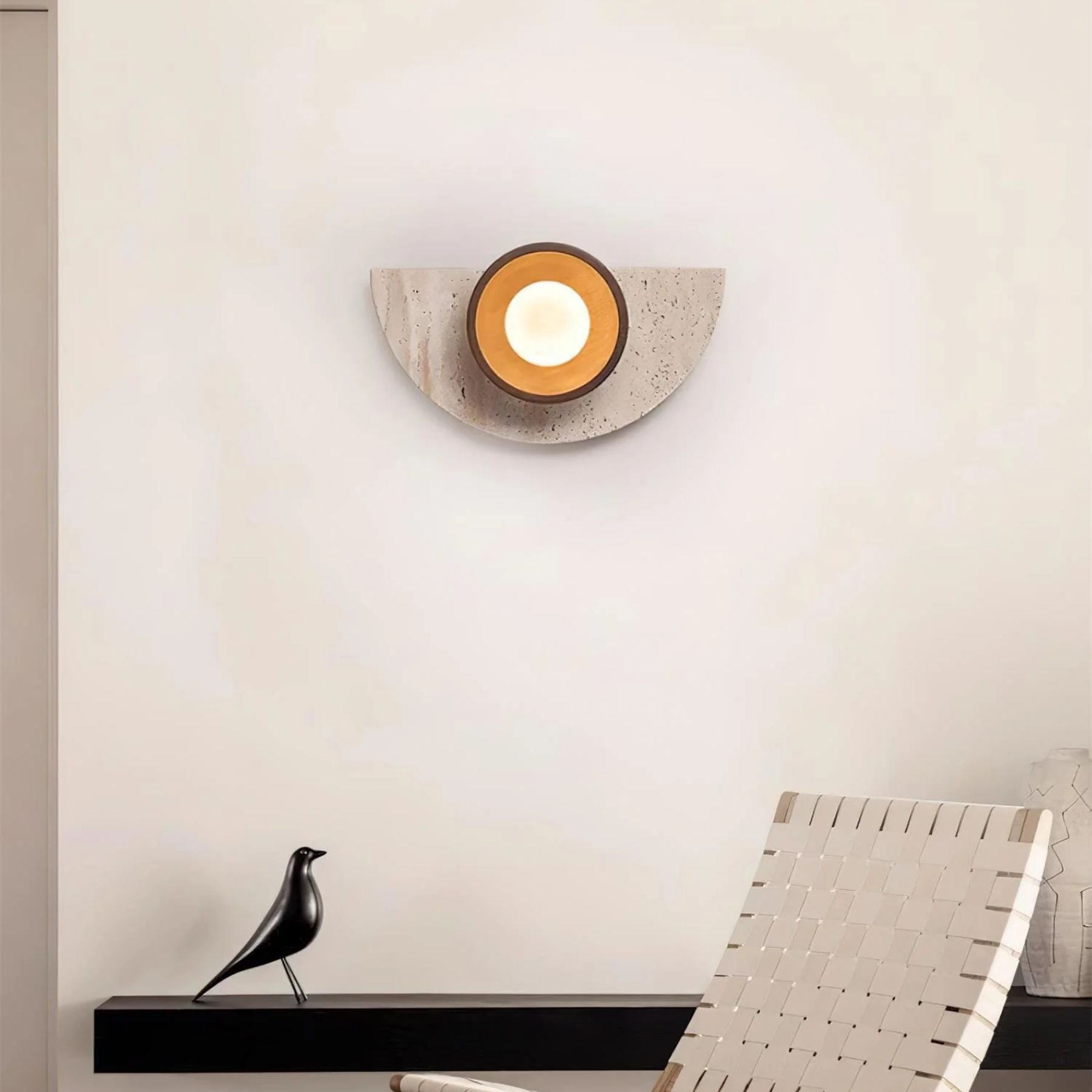 Lerbaze Natuursteen Wandlamp