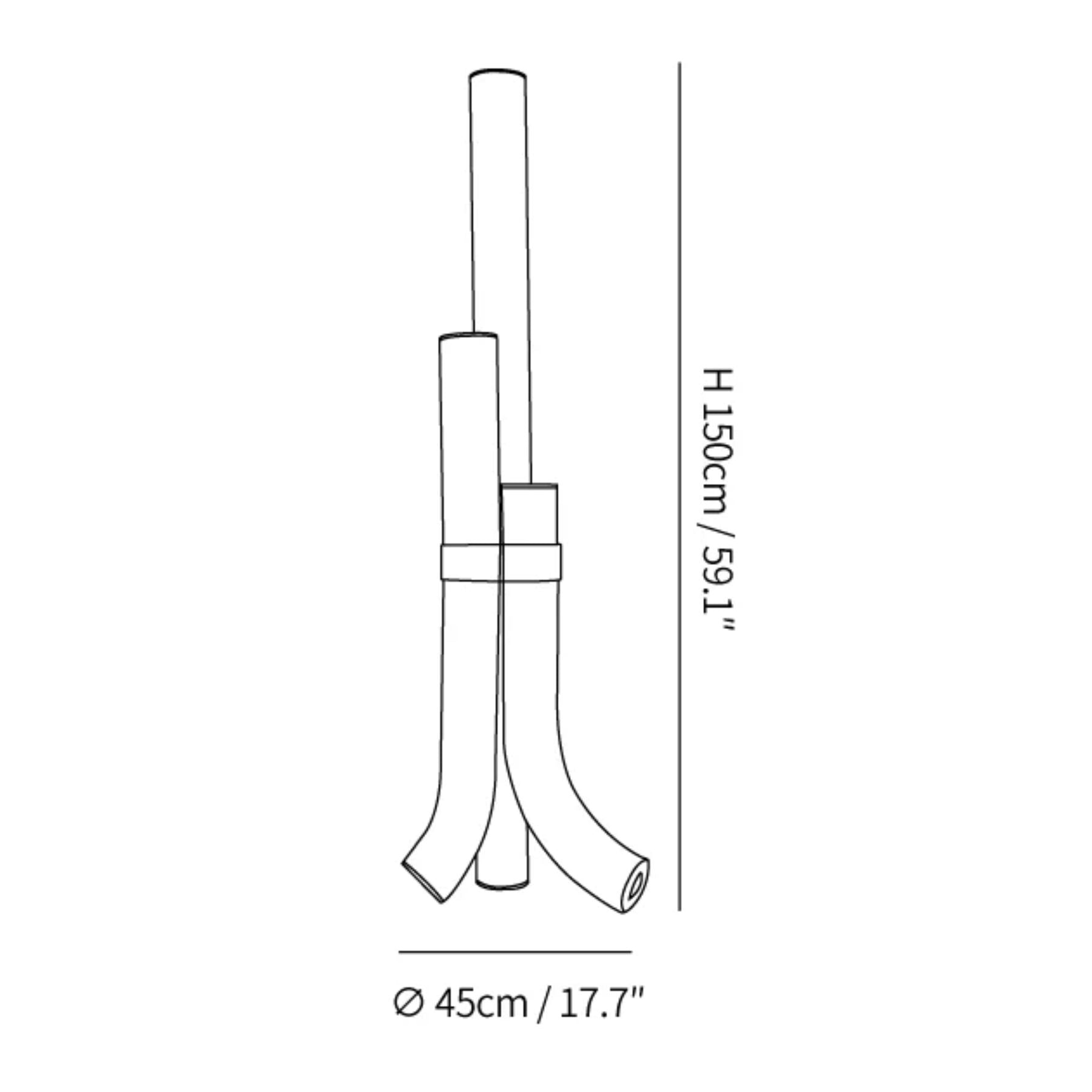 Pylese Triple Albasten Vloerlamp