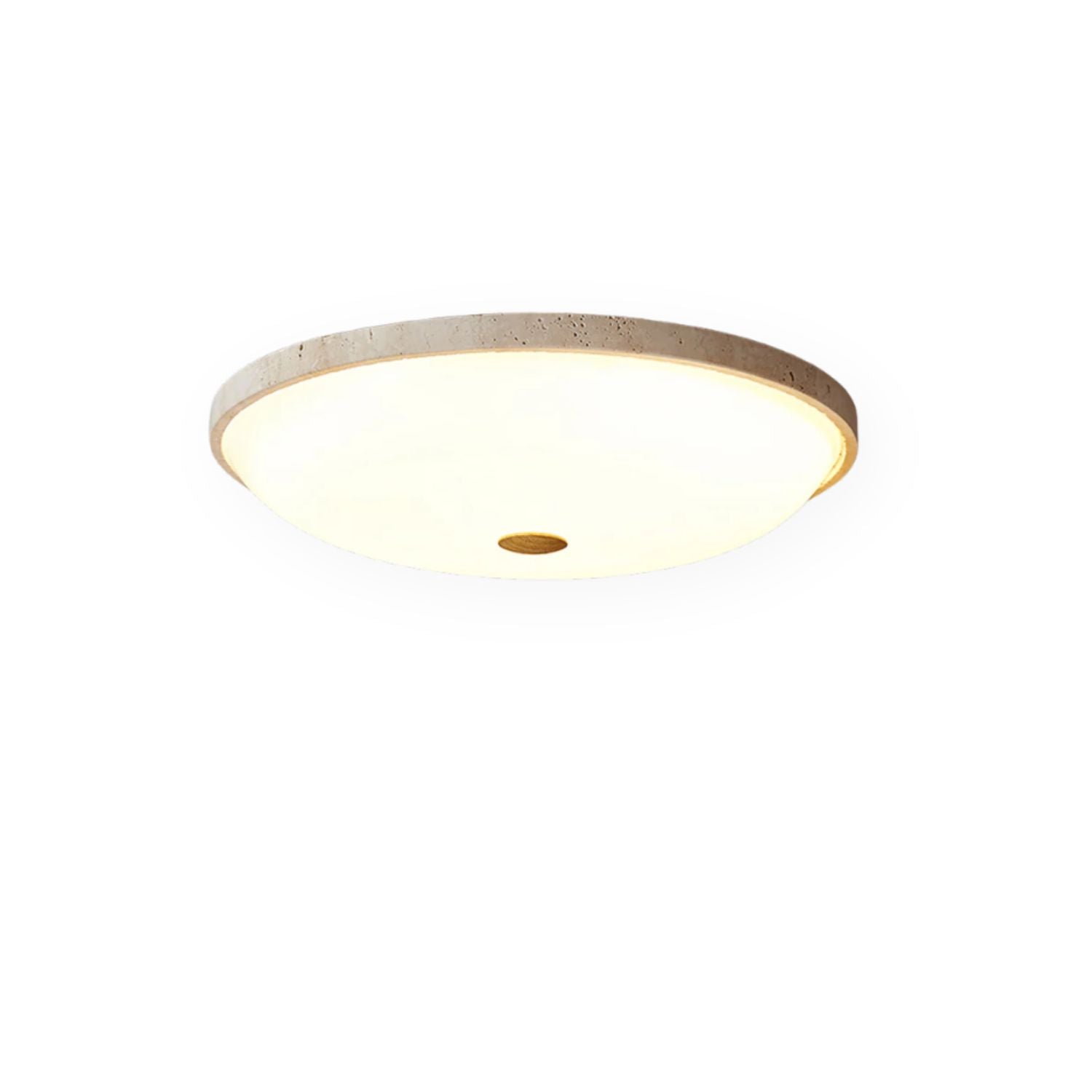 Zelmara Disc Travertijnen Plafondlamp