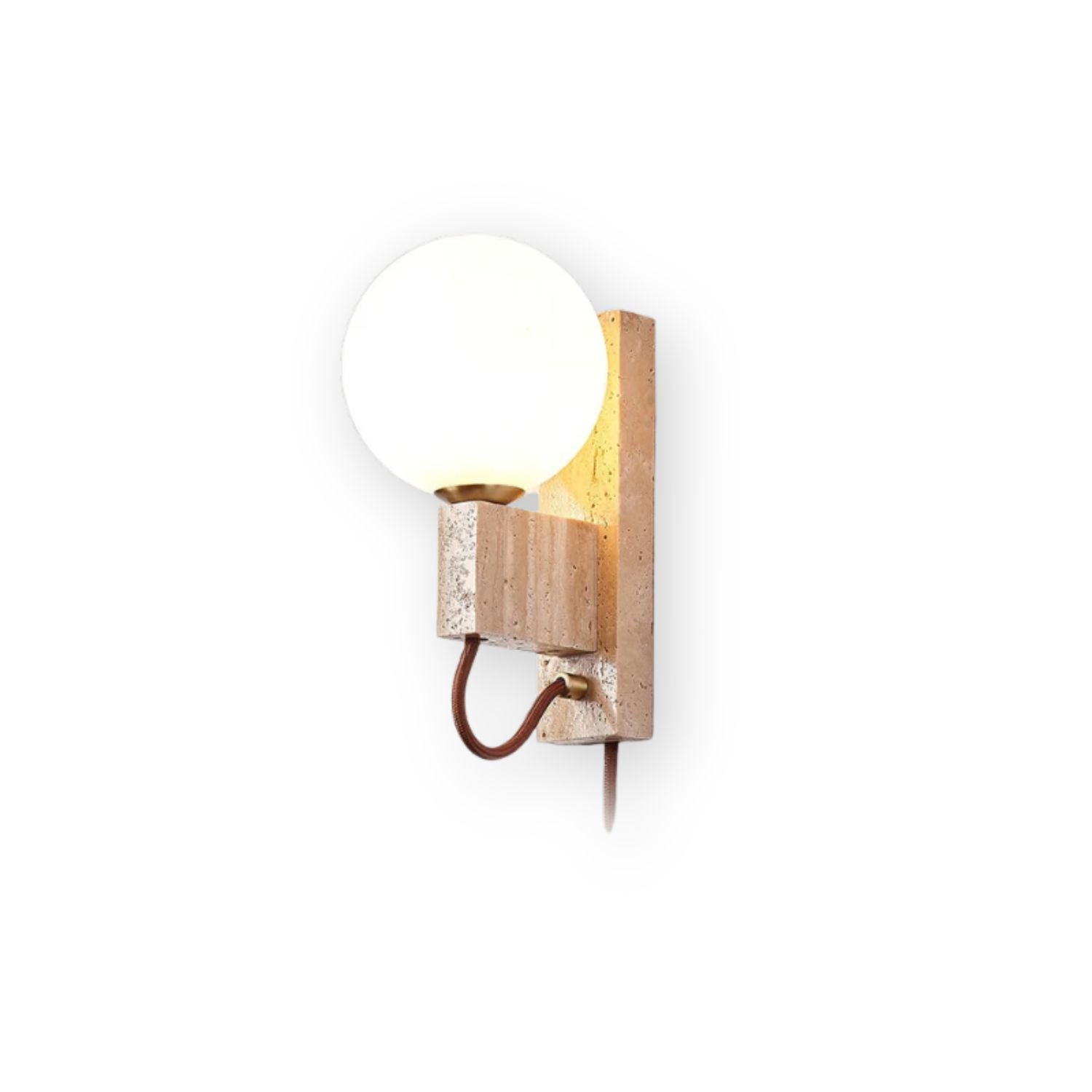 Telisno Travertijnen Wandlamp