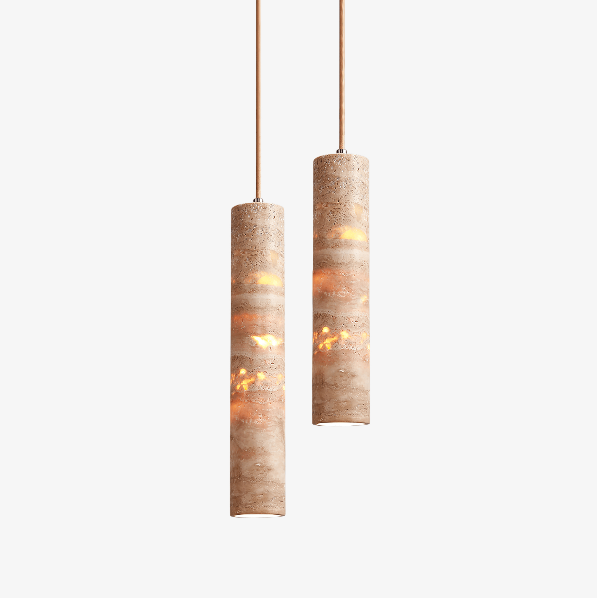 Cylinder Vorm Natuusteen Hanglamp