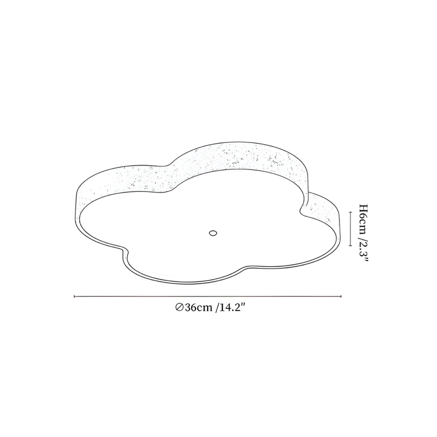 Wolk Design Travertijnen Plafondlamp