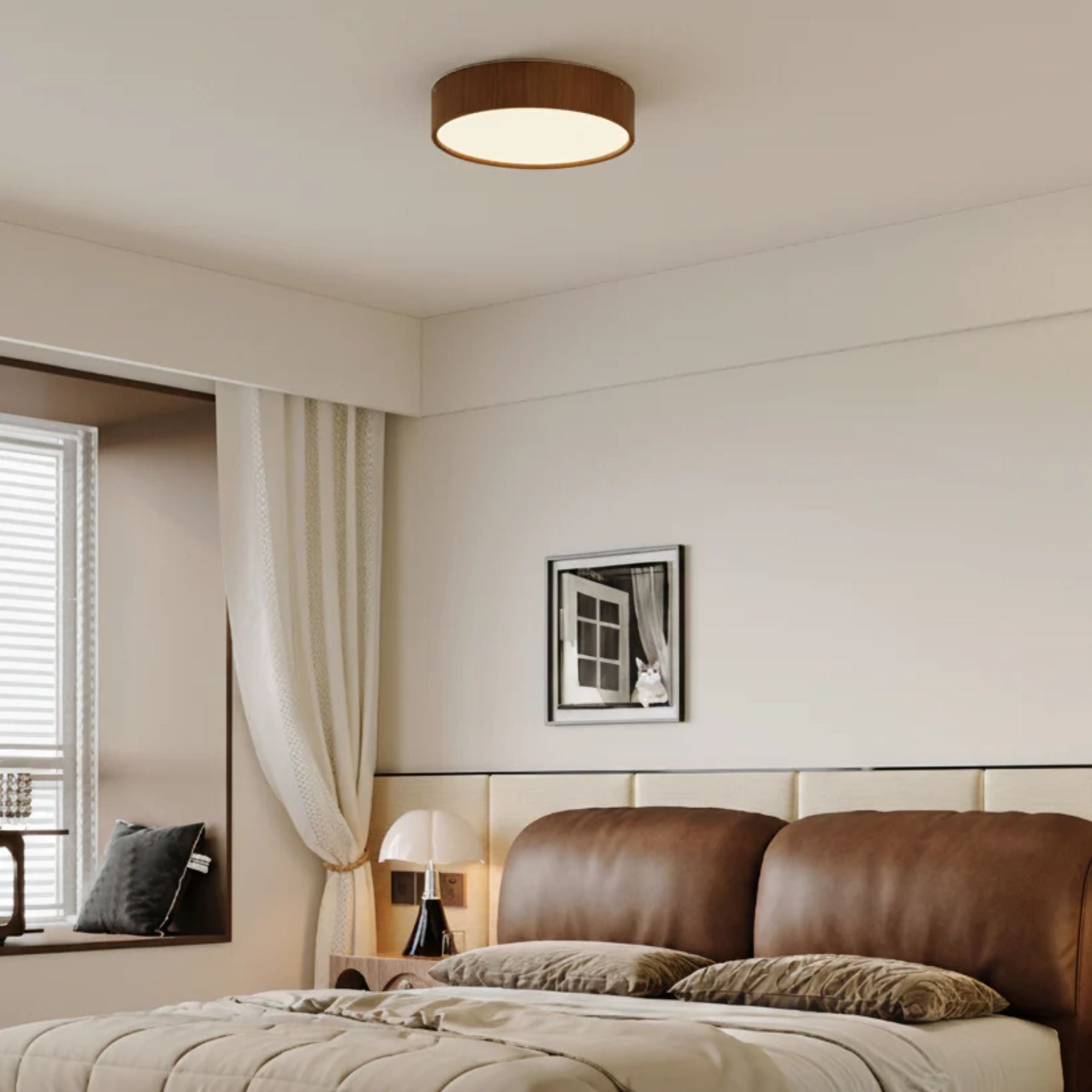 Clazo Houten Japandi Stijl Plafondlamp