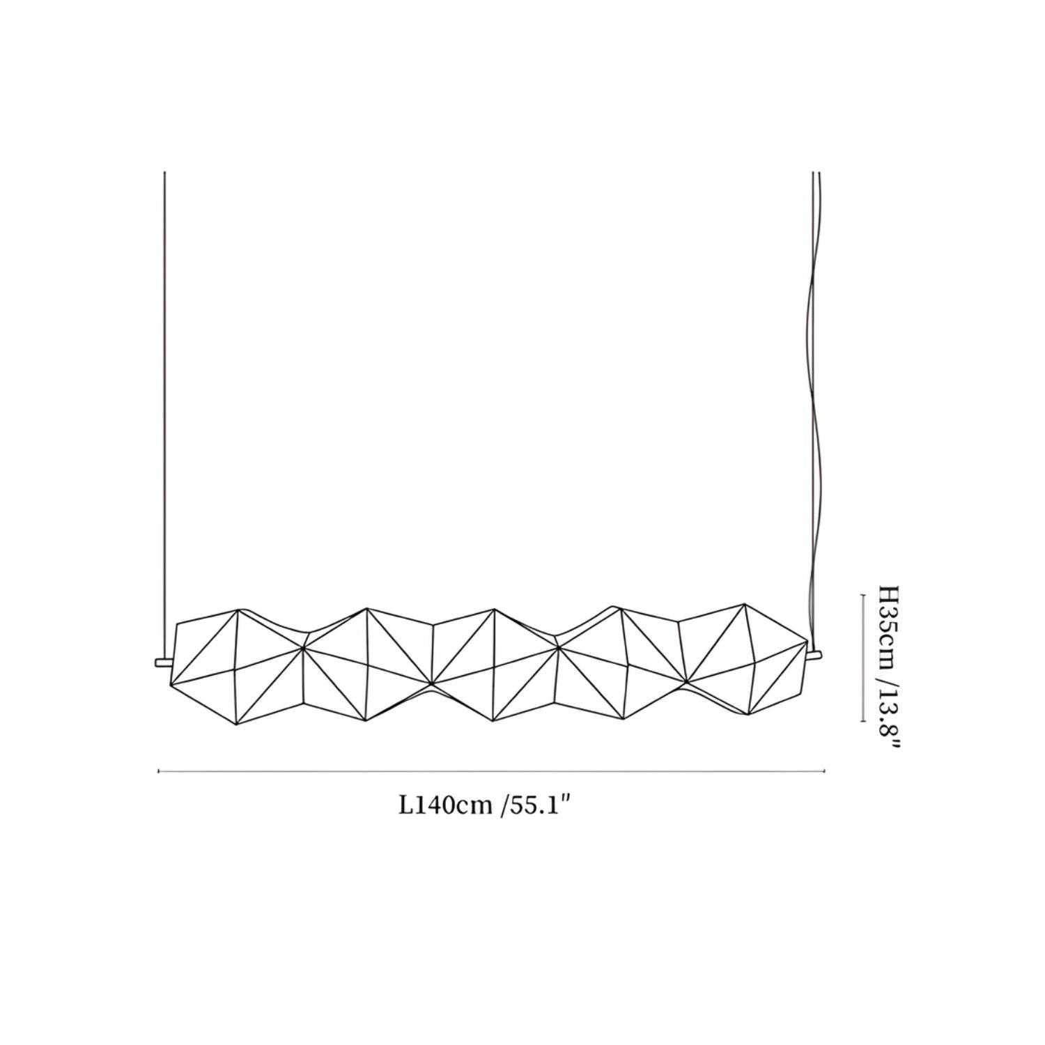 Sevana Lineaire Zijden Hanglamp