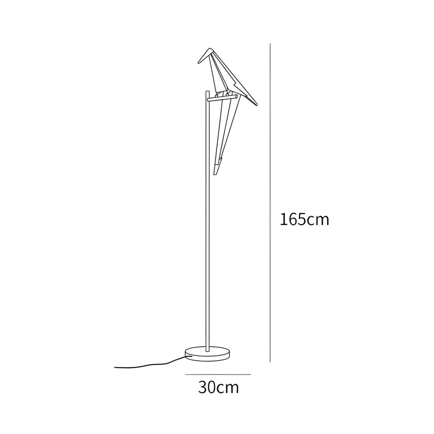 Feo Papieren Kraanvogel Vloerlamp