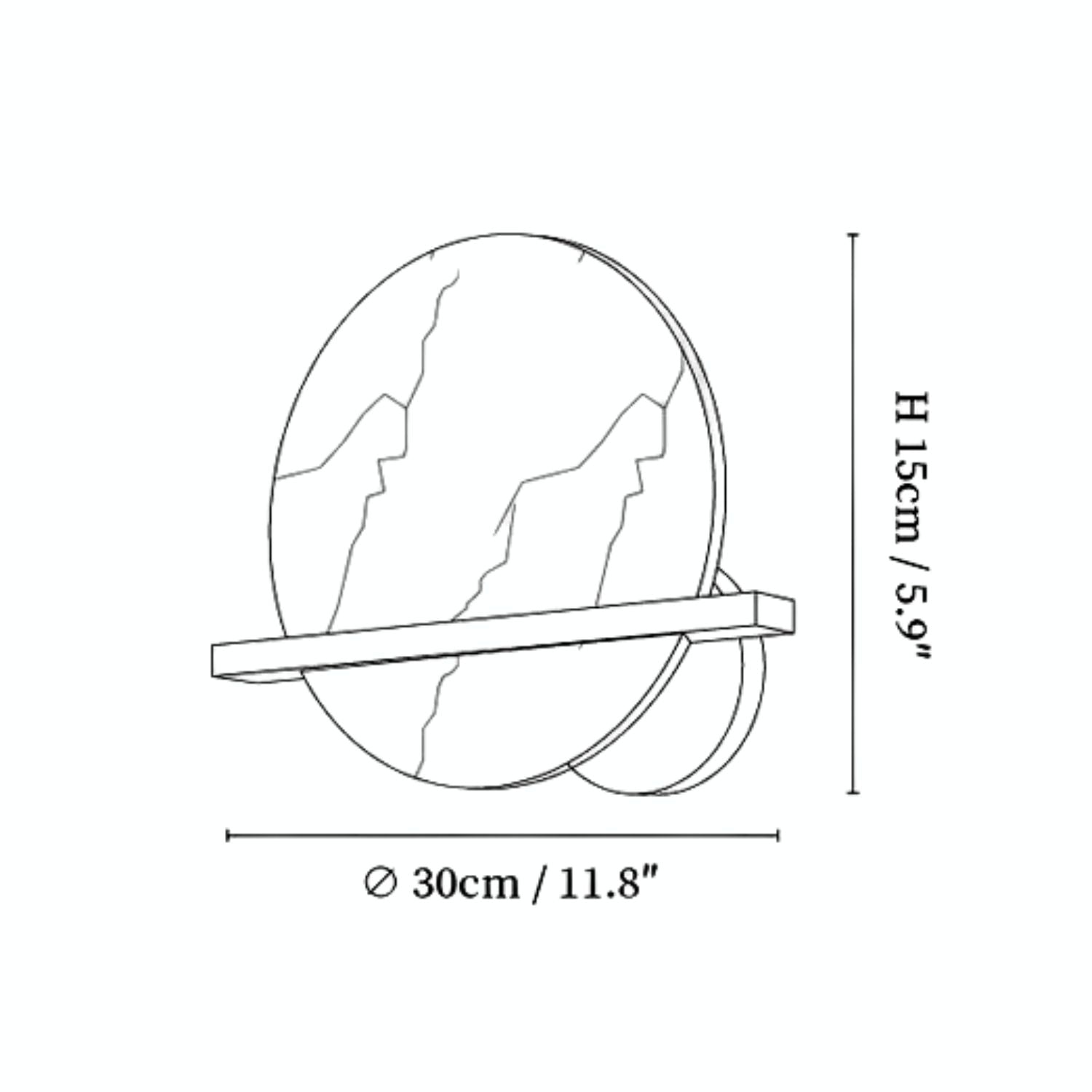 Romane Albasten Wandlamp