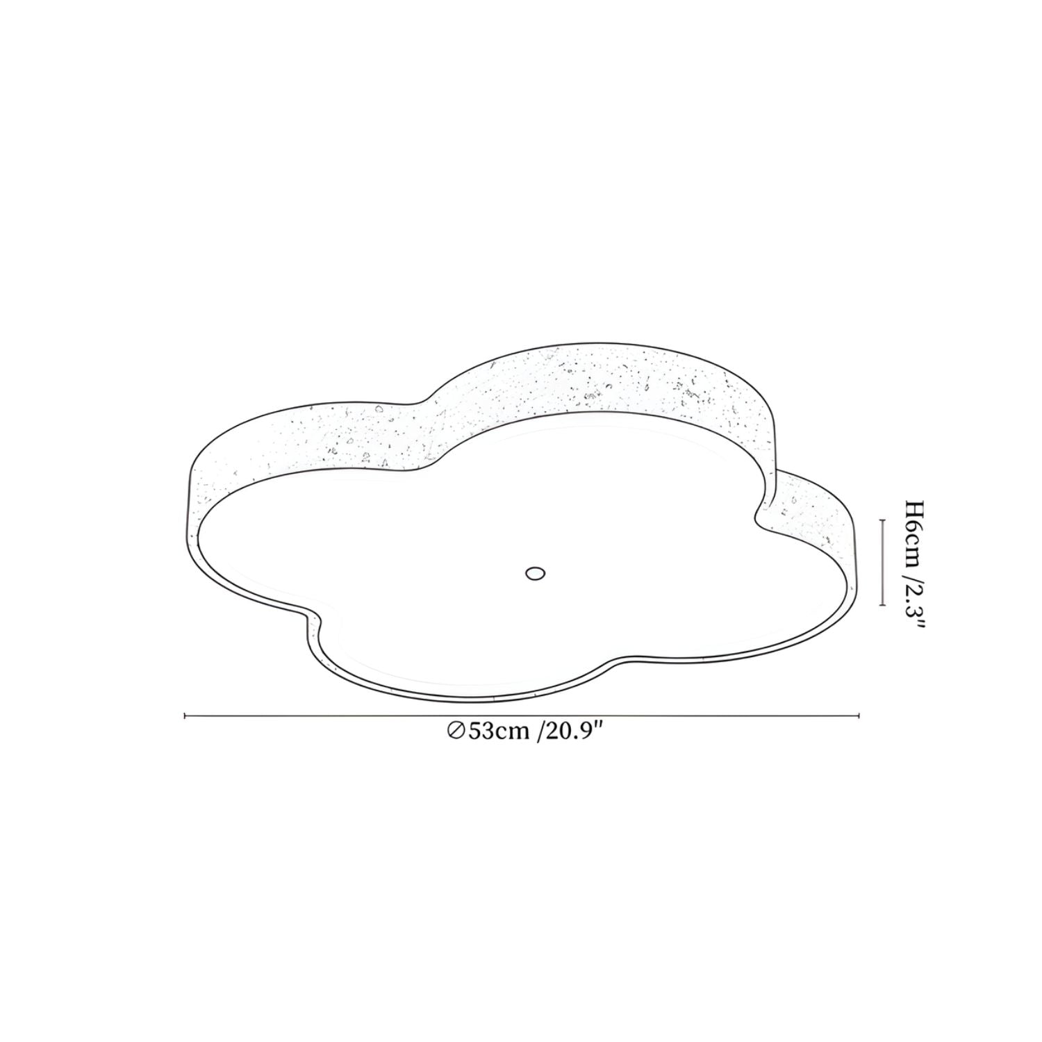 Wolk Design Travertijnen Plafondlamp