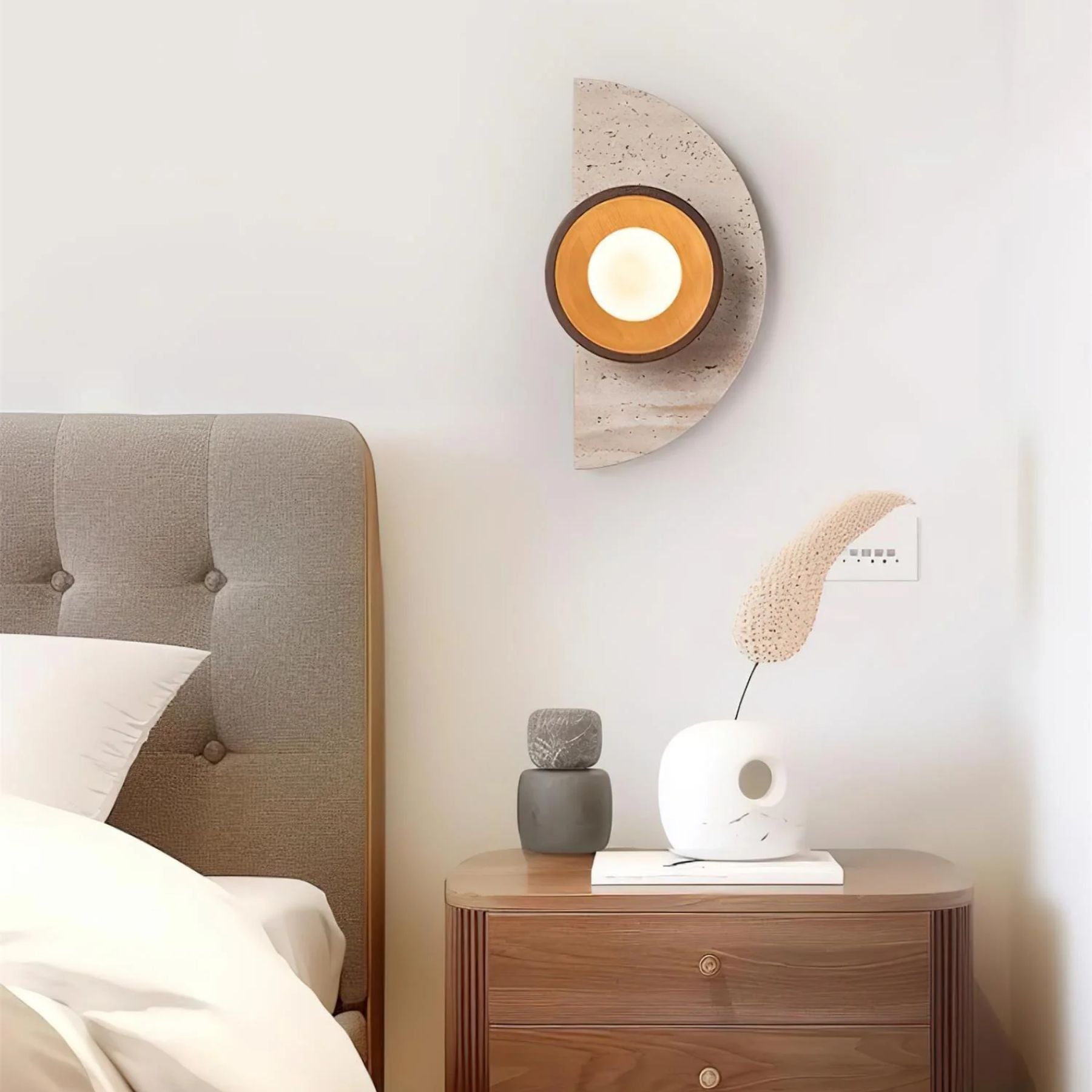 Lerbaze Natuursteen Wandlamp
