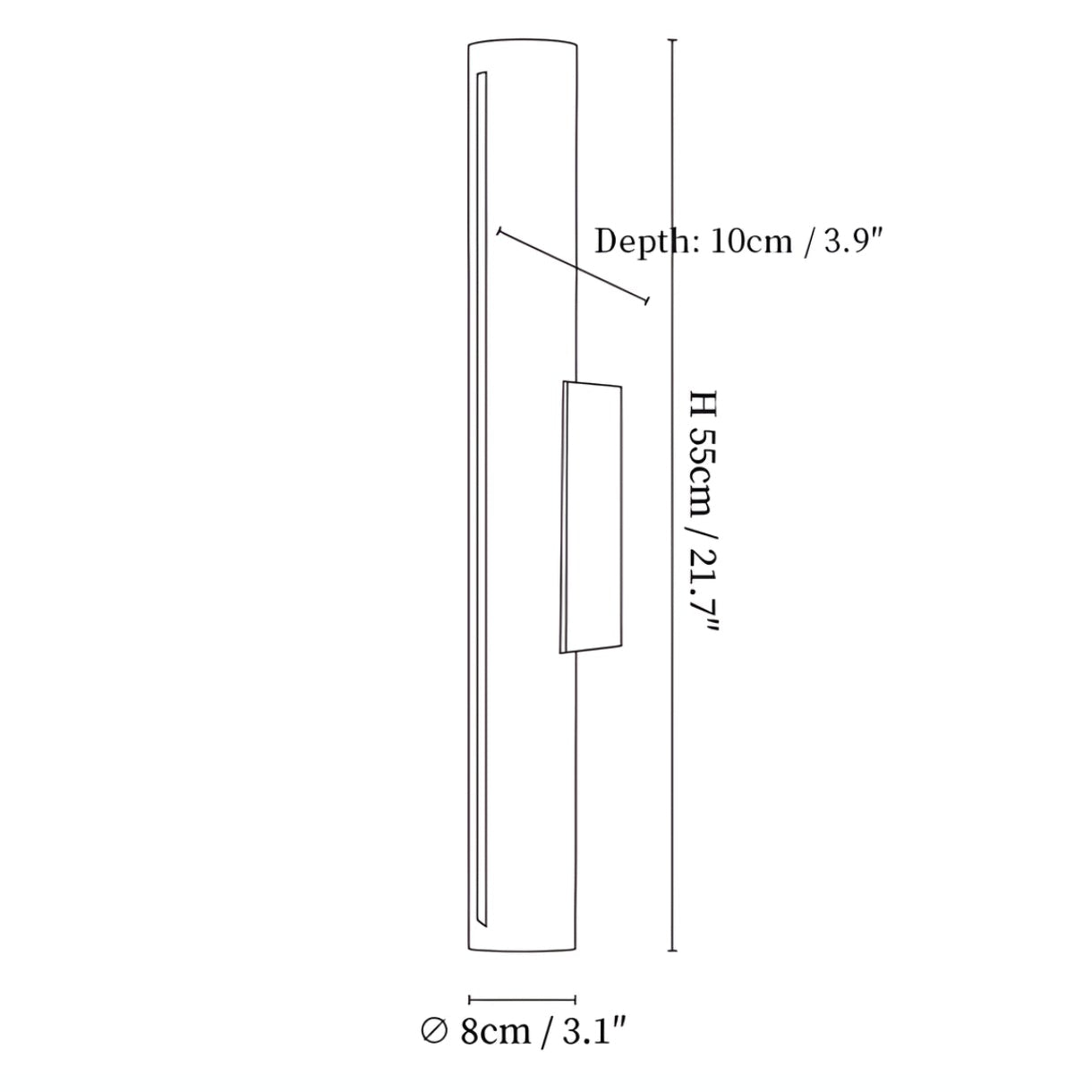 Bayca Clindervormige Wandlamp