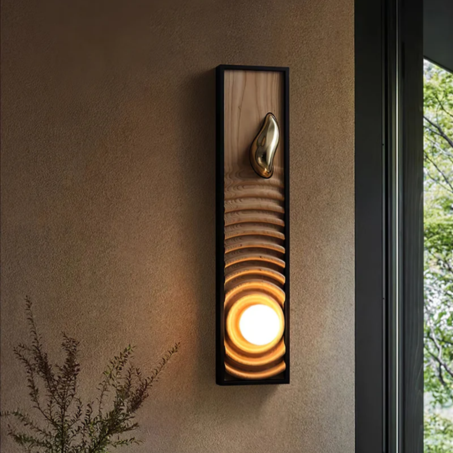 Moluze Houten Wandlamp