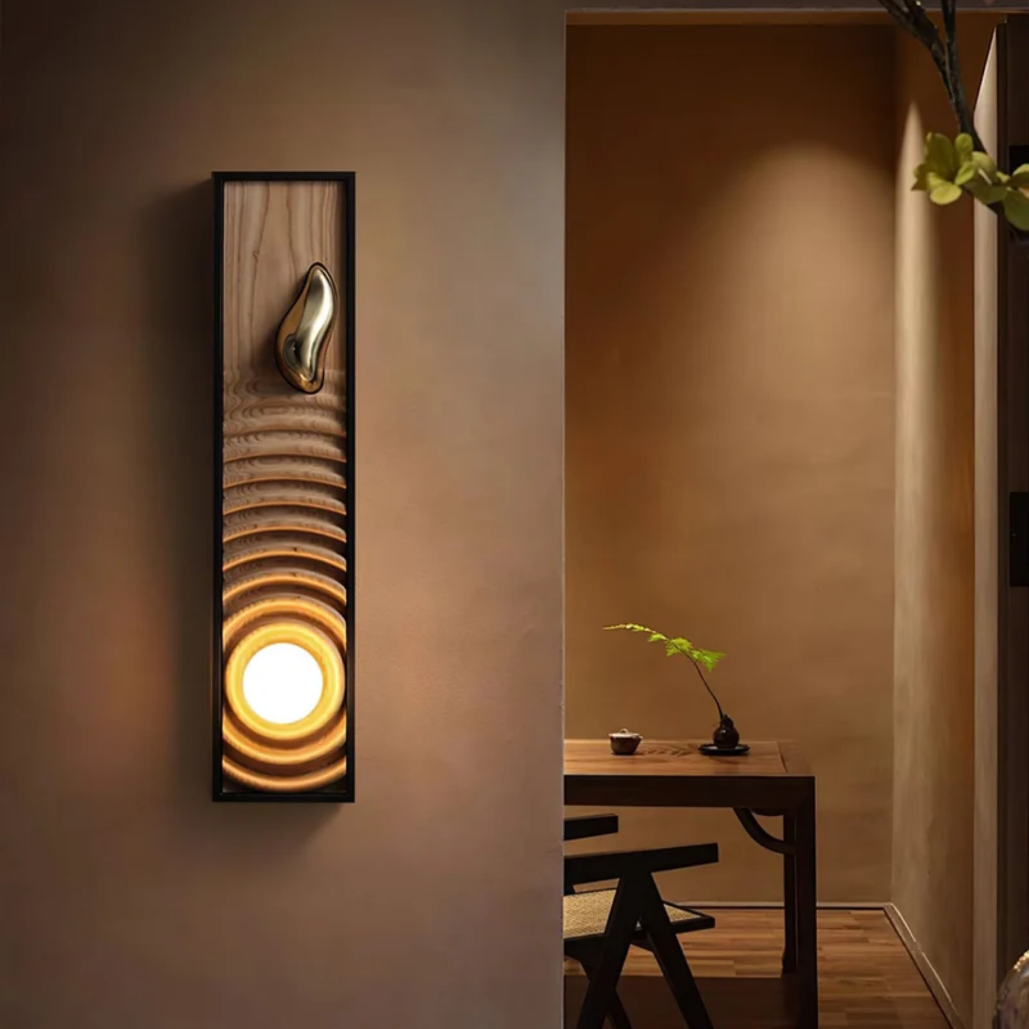 Moluze Houten Wandlamp