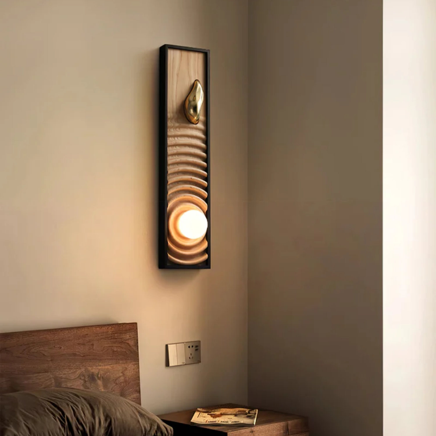 Moluze Houten Wandlamp