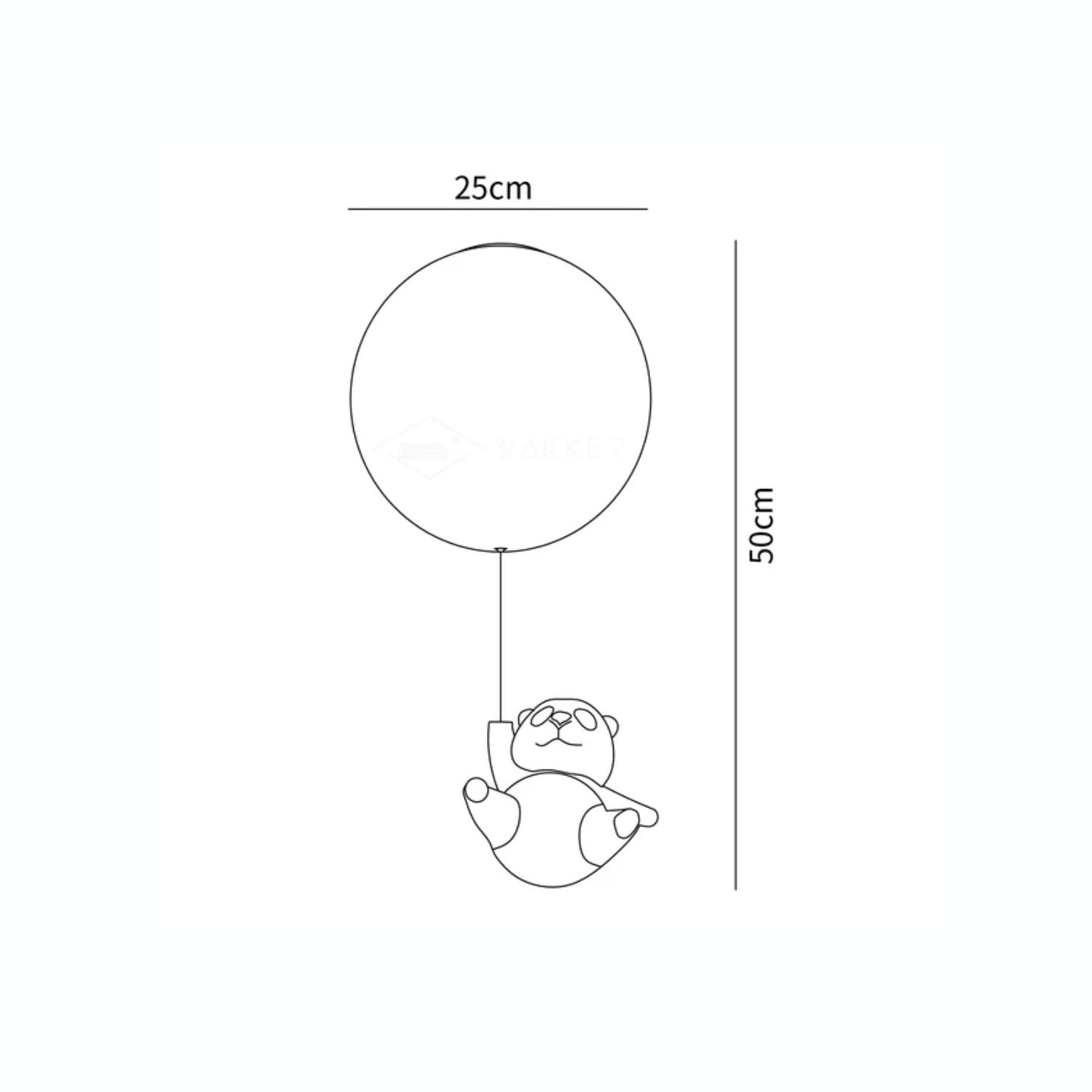 Hangende Panda Beren Plafondlamp