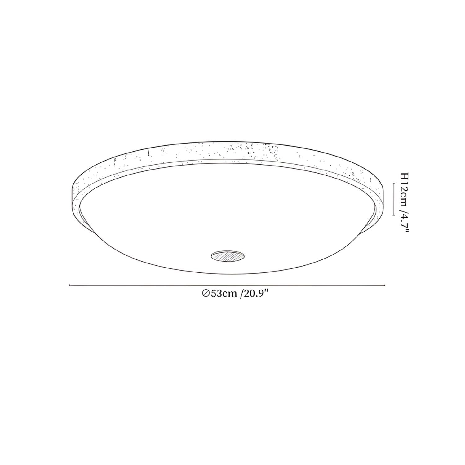 Zelmara Disc Travertijnen Plafondlamp