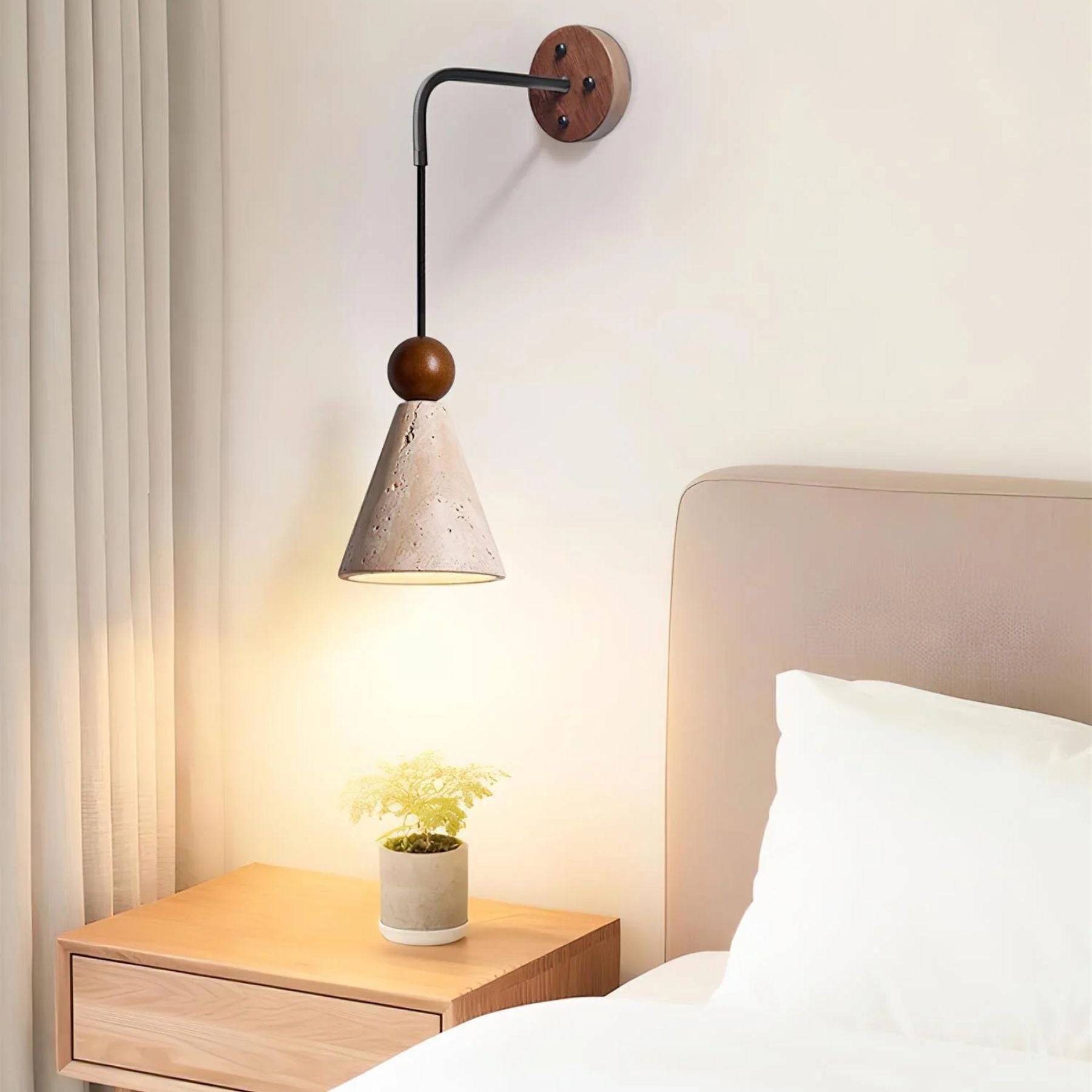 Tevvano Travertijn Wandlamp