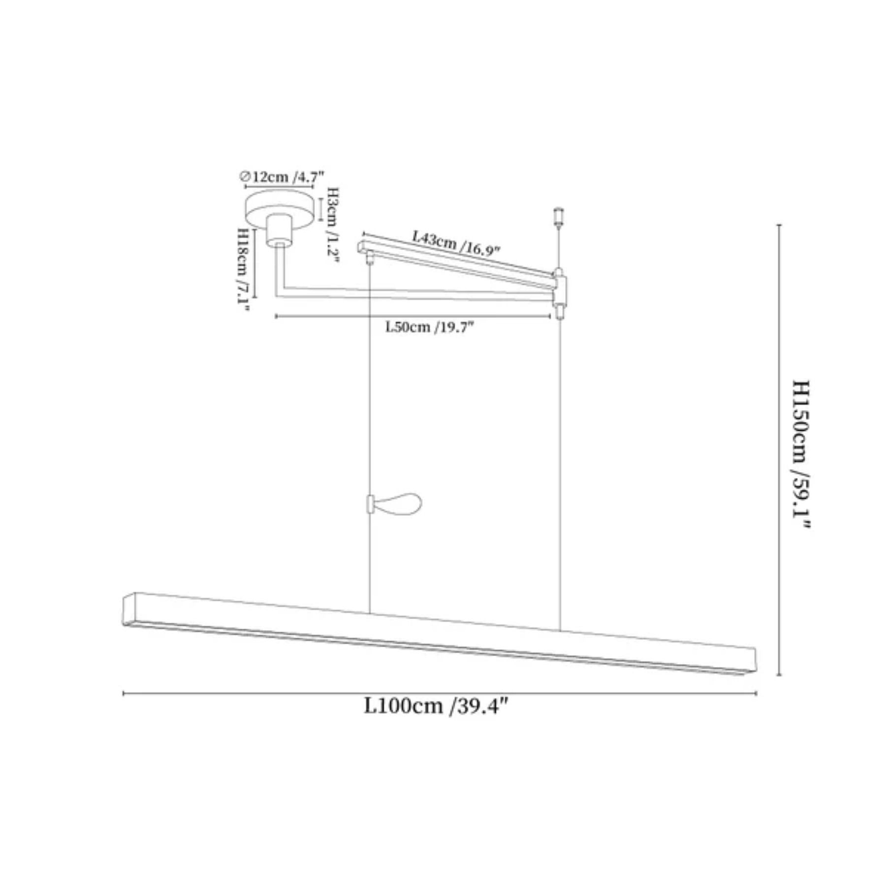 Amivesa Swing Arm Hanglamp