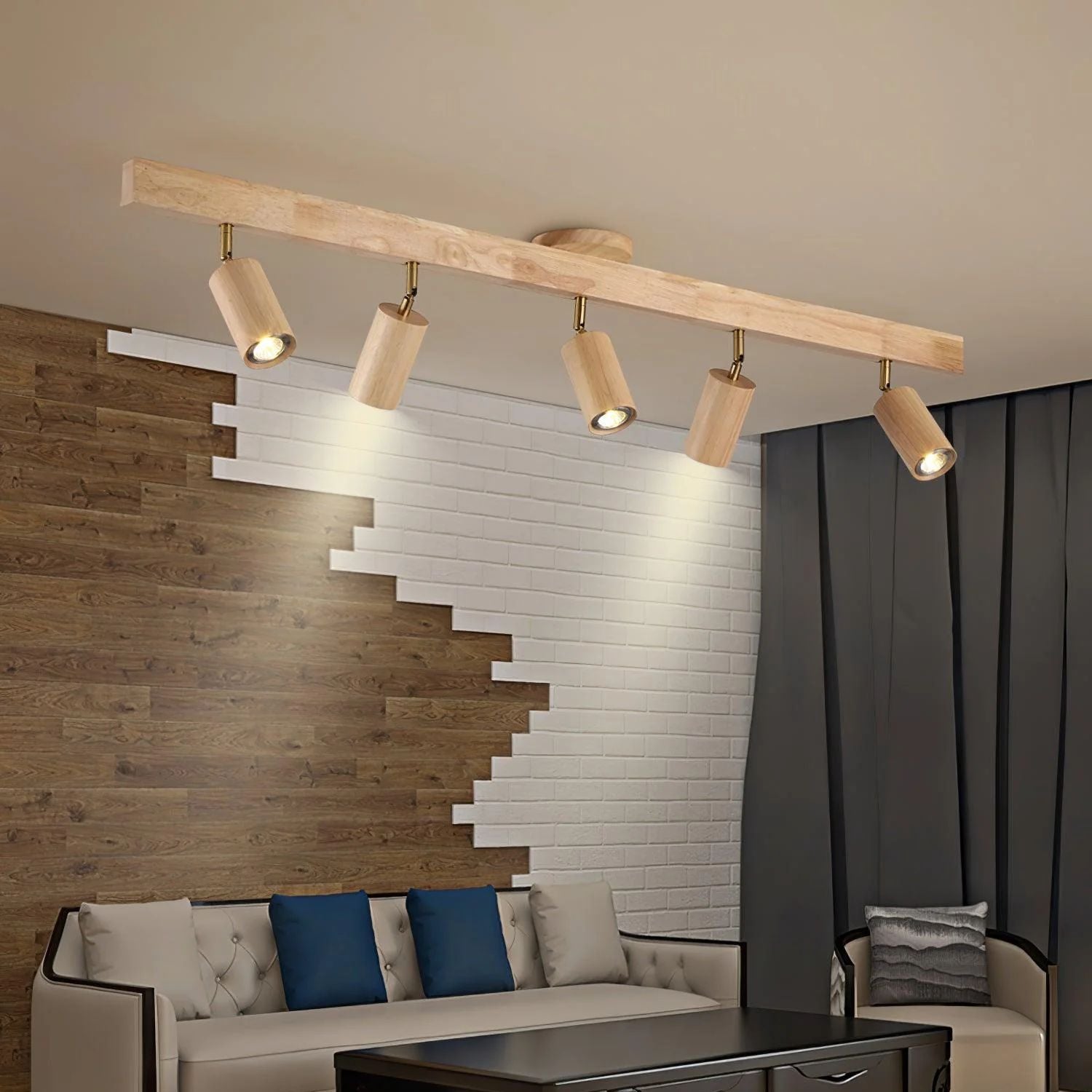 Lermo Houten Track Plafondlamp