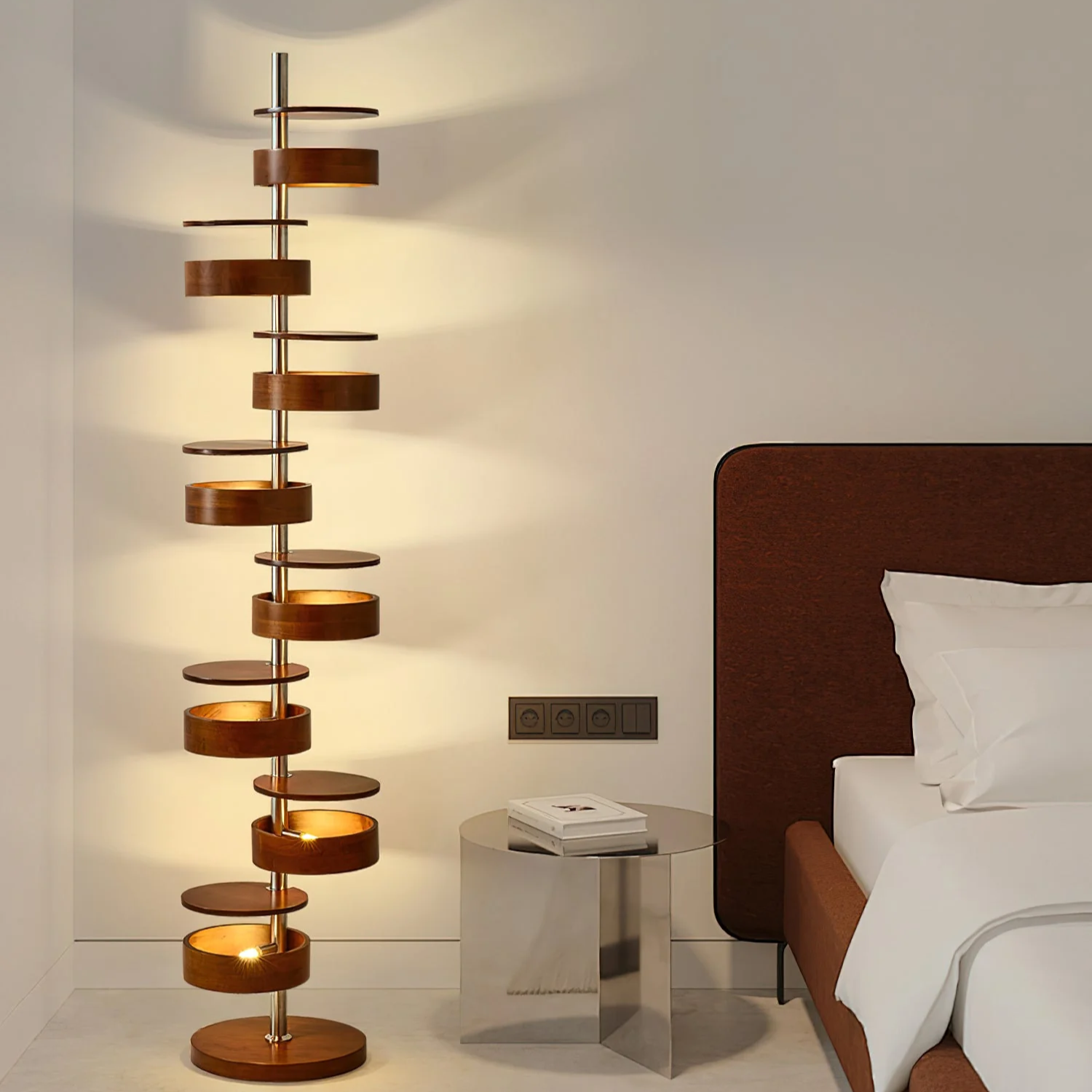 Qenisca Houten Vloerlamp