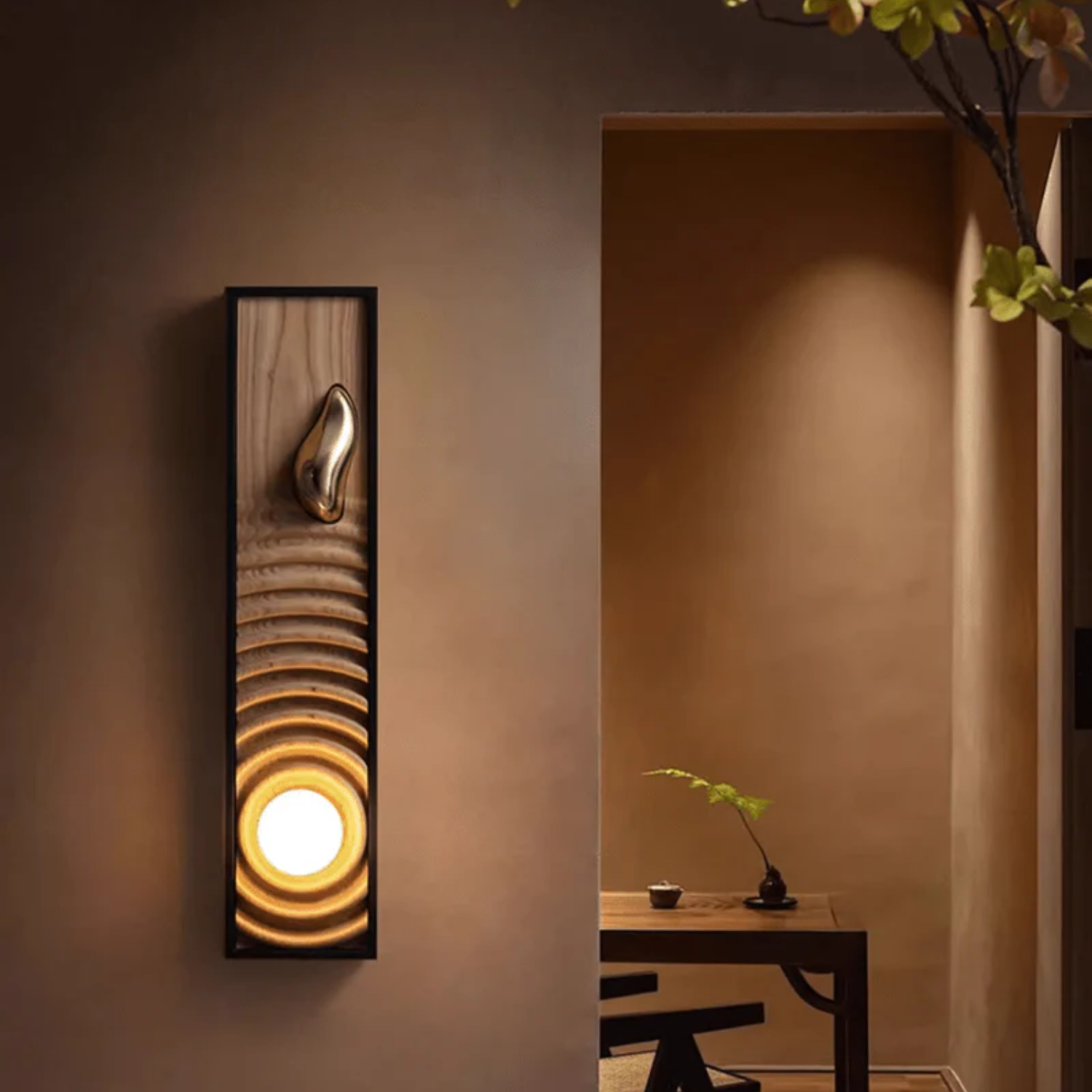 Moluze Houten Wandlamp