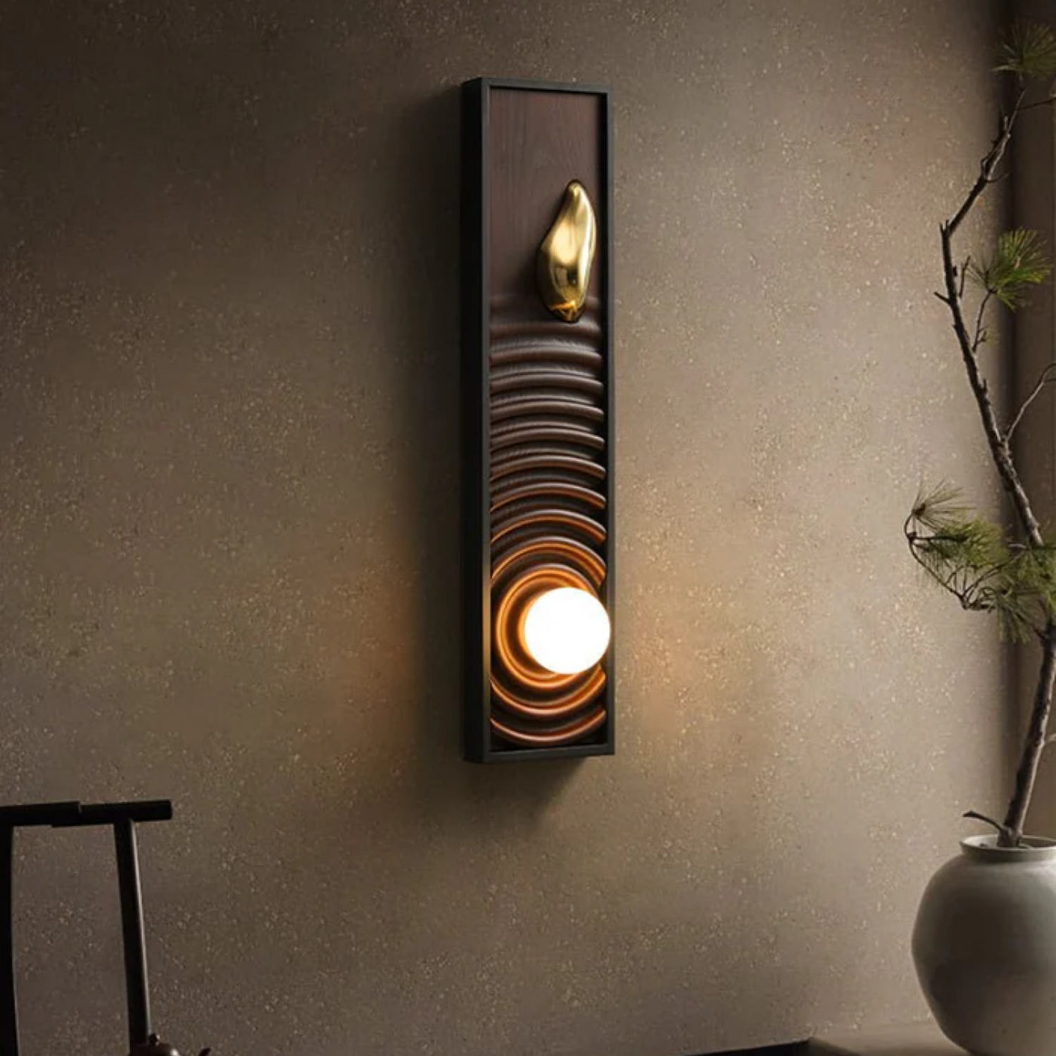 Moluze Houten Wandlamp