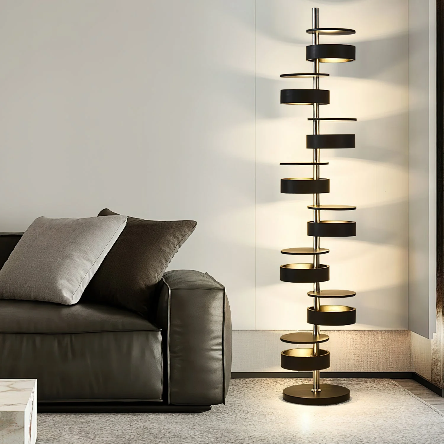 Qenisca Houten Vloerlamp