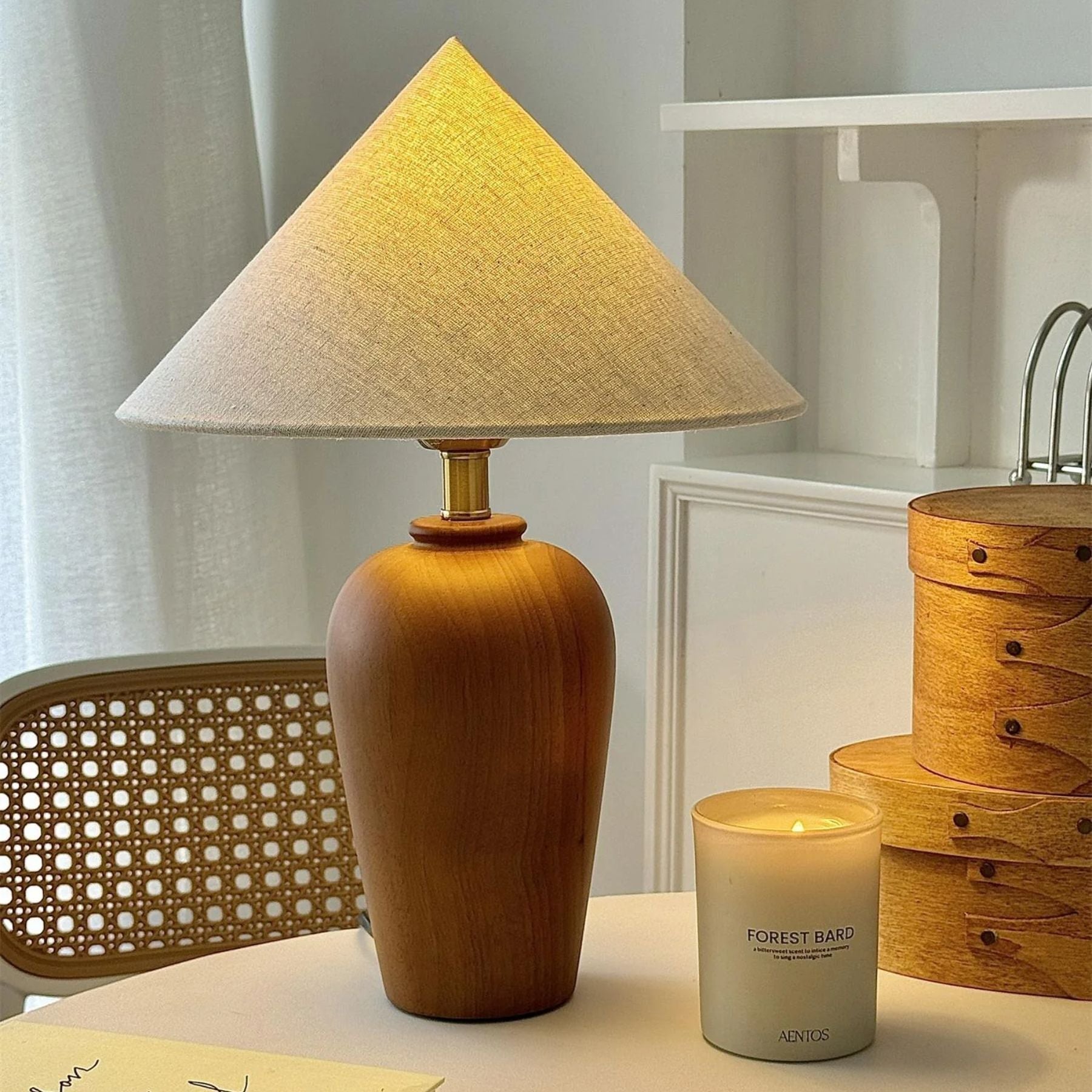 Brevo Houten Tafellamp