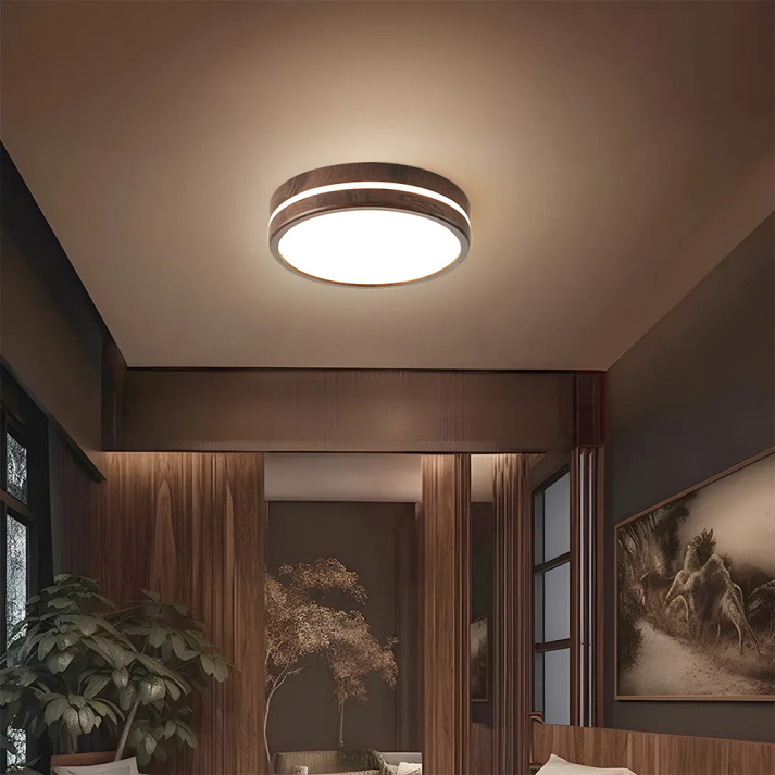 Zoulon Houten Japandi Plafondlamp