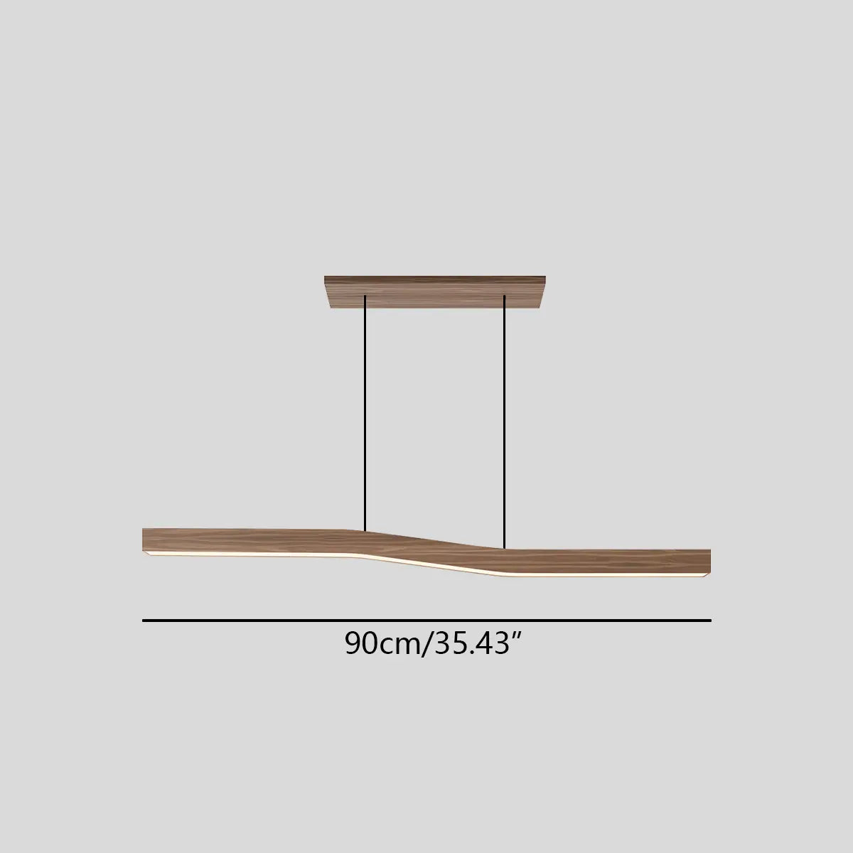 Waveline Houten Japandi Hanglamp