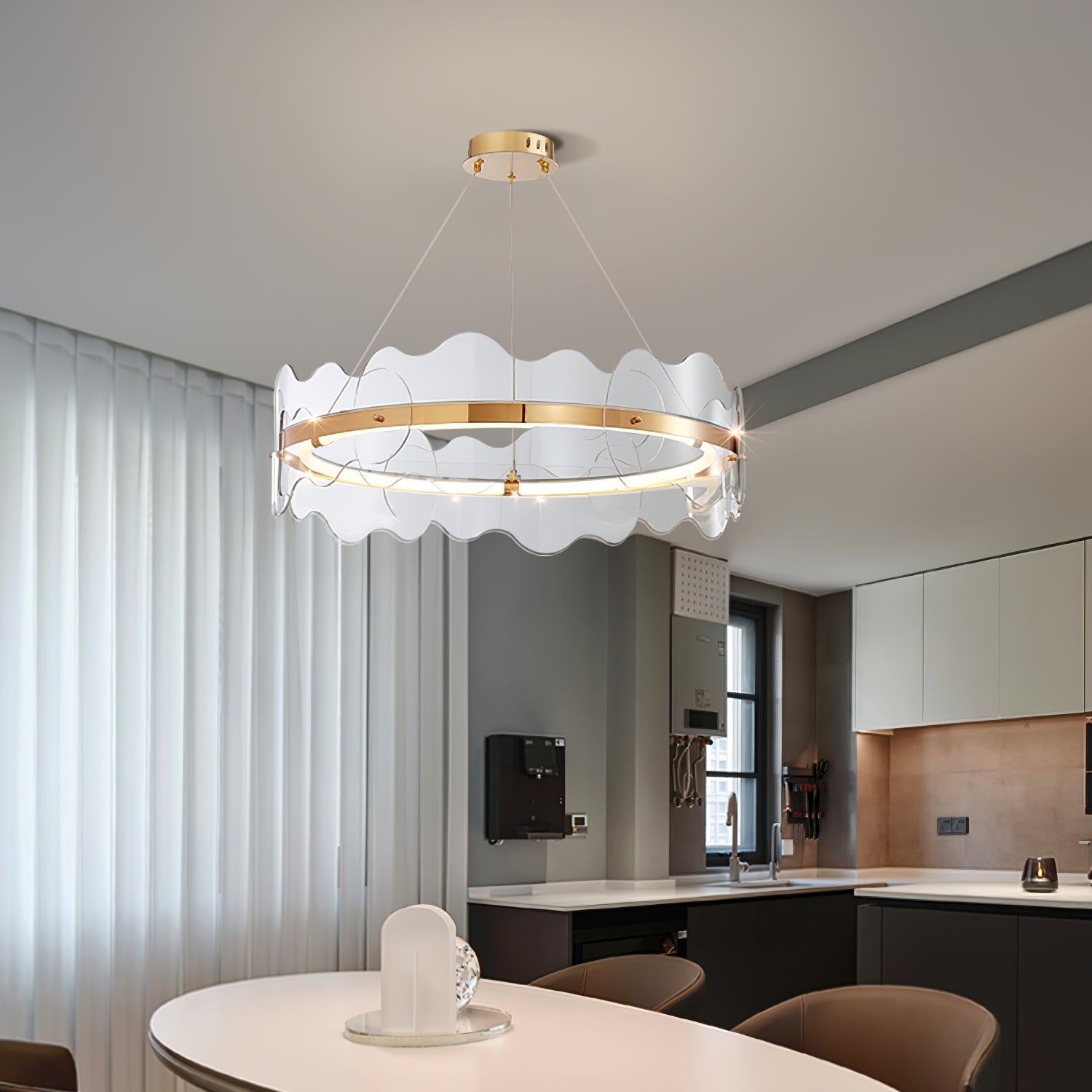 Acrylon Waved Hanglamp