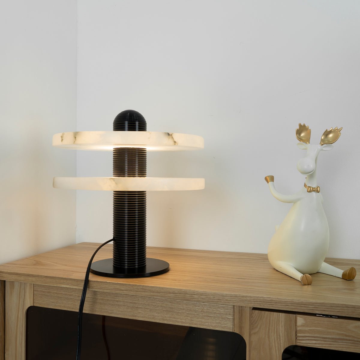 Duo Albasten Disc Tafellamp