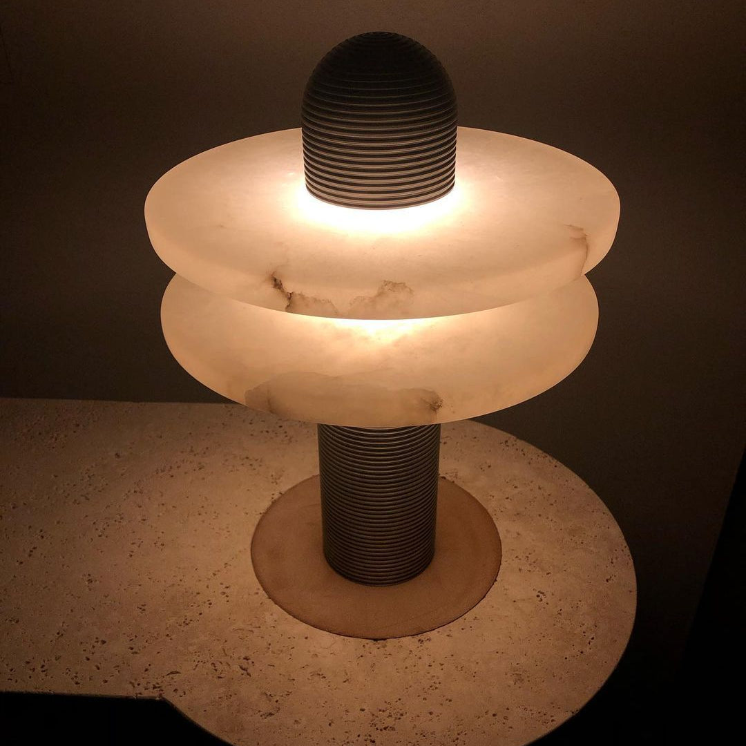Duo Albasten Disc Tafellamp
