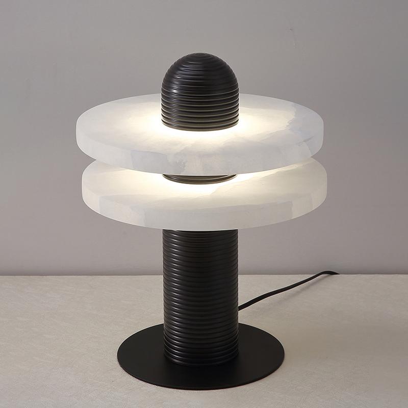 Duo Albasten Disc Tafellamp