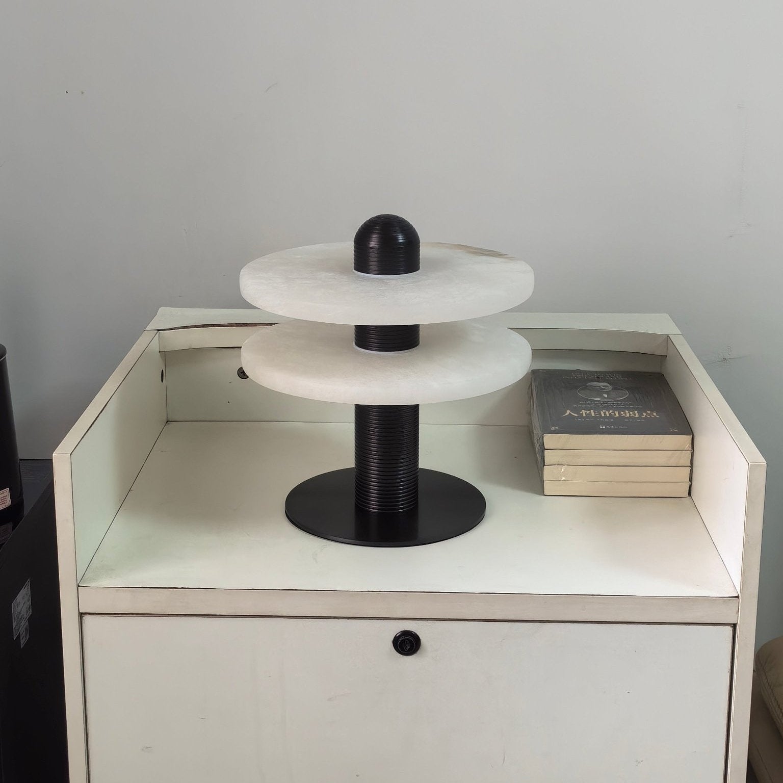 Duo Albasten Disc Tafellamp