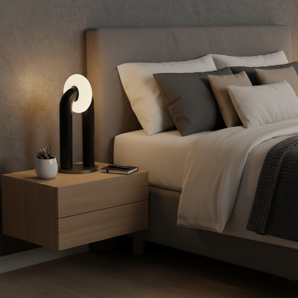 Disc Houten Tafellamp