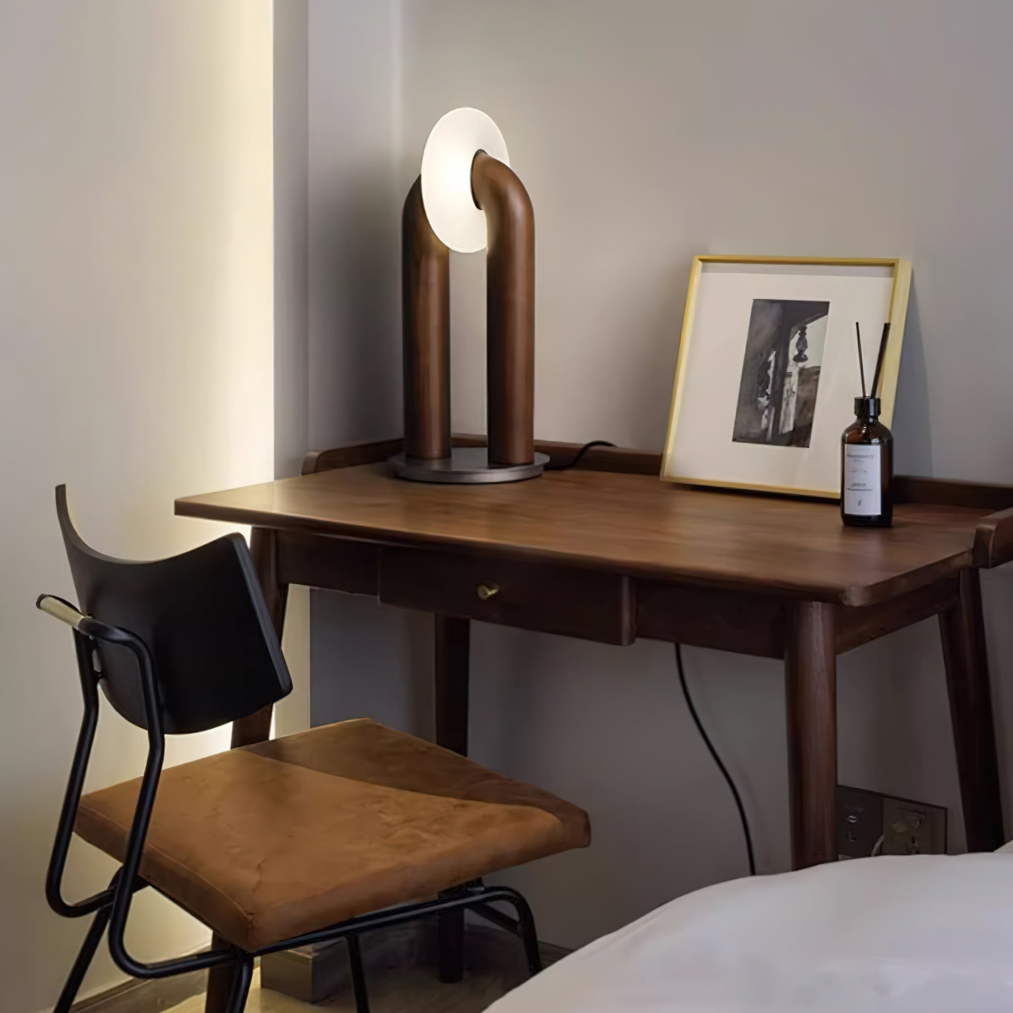 Disc Houten Tafellamp