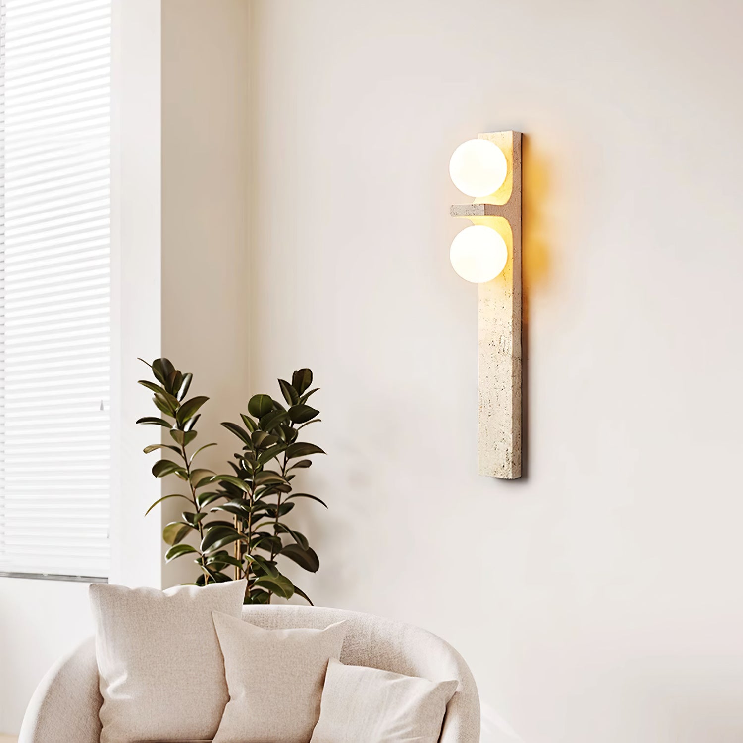 Asencis Natuursteen Wandlamp