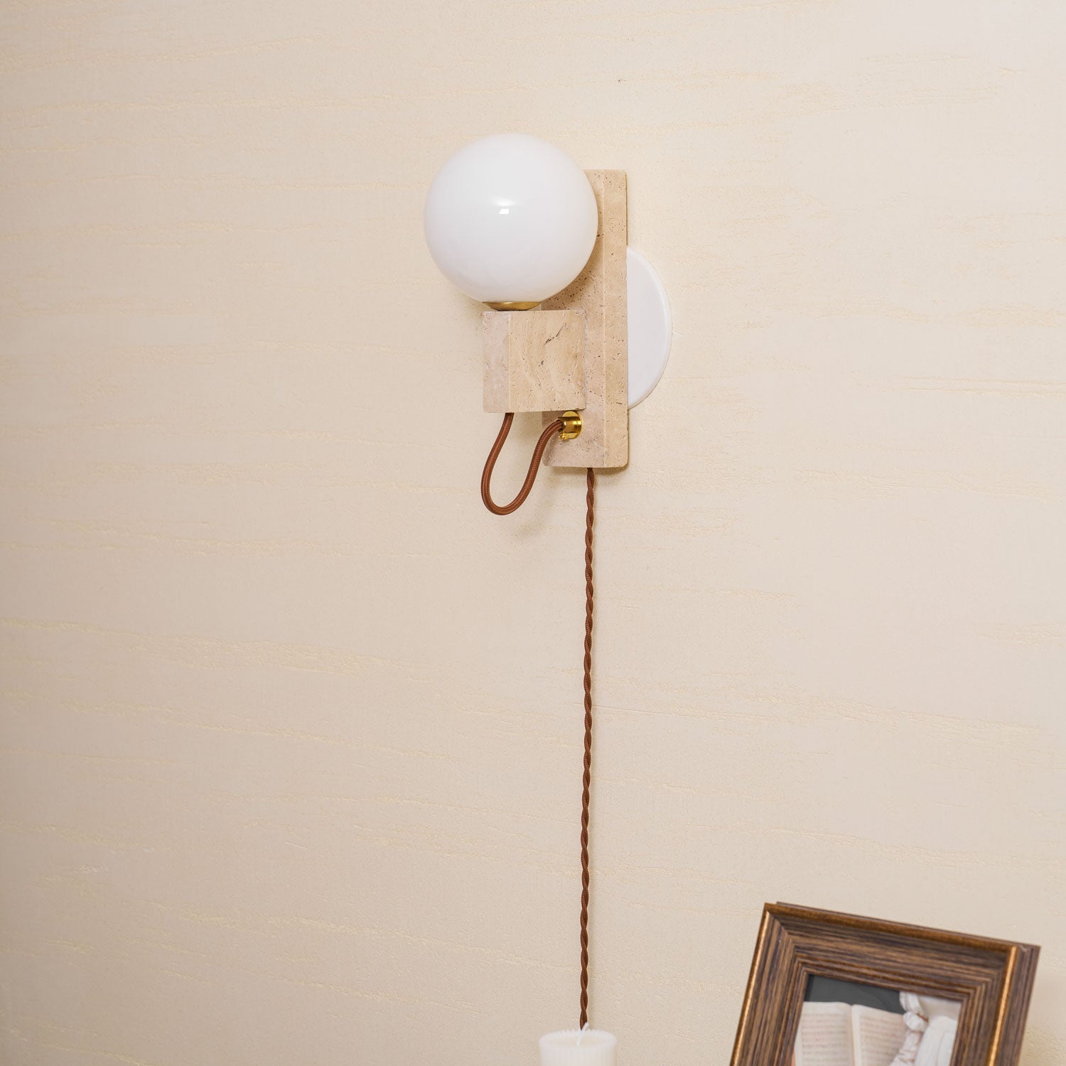 Telisno Travertijnen Wandlamp